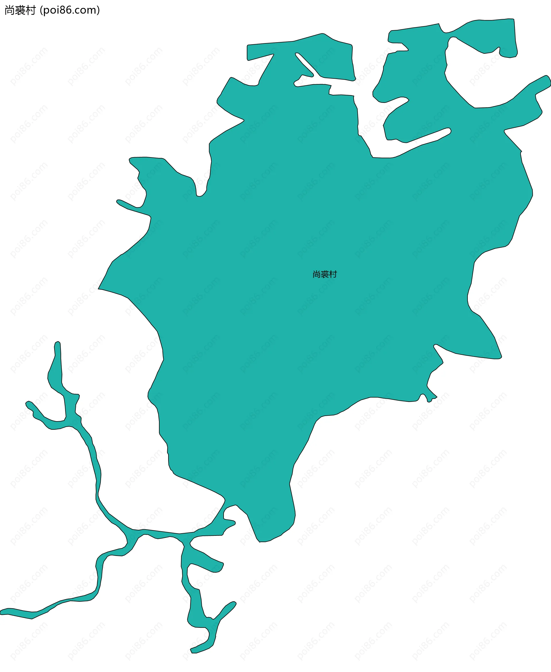 尚裘村边界地图