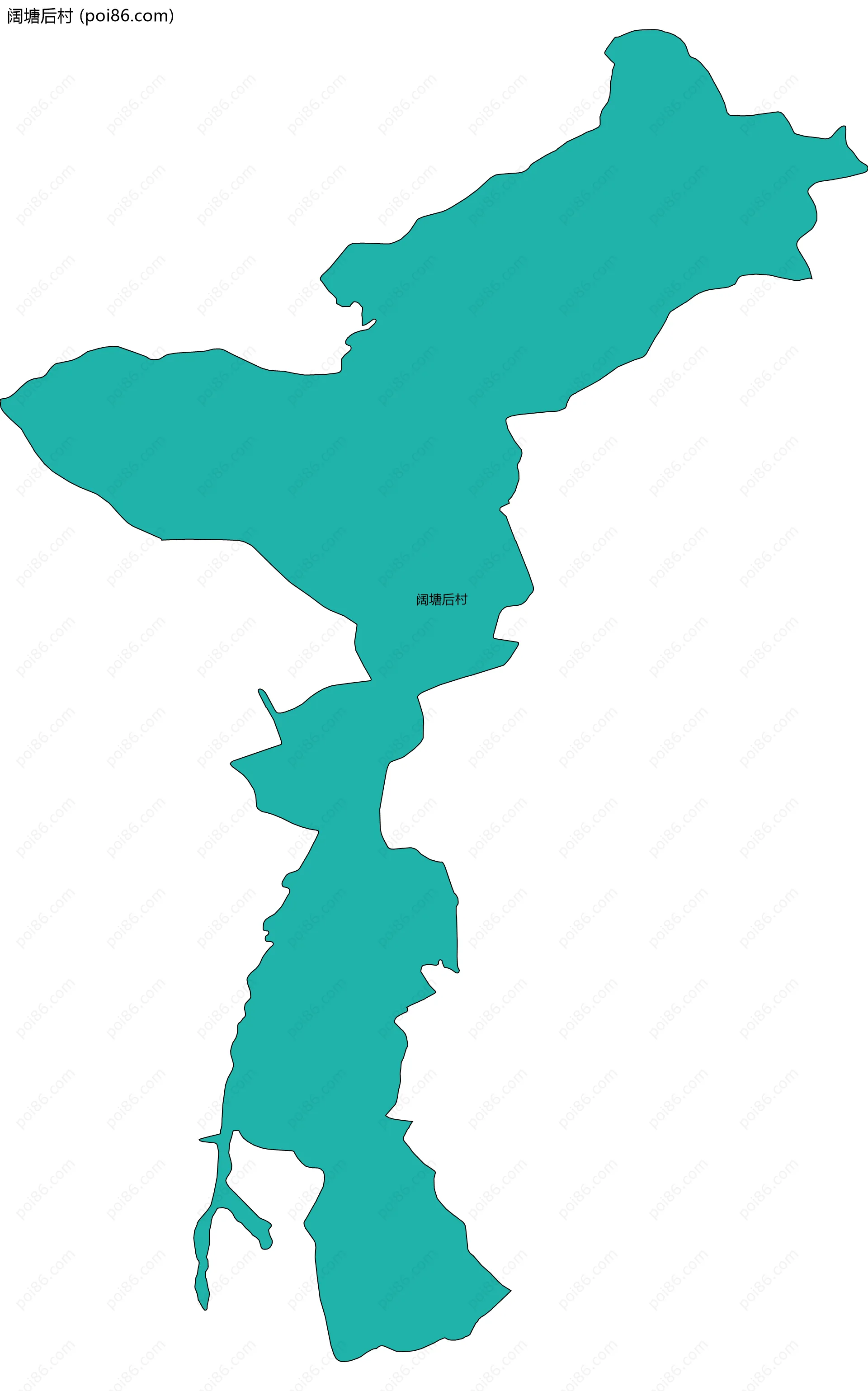 阔塘后村边界地图