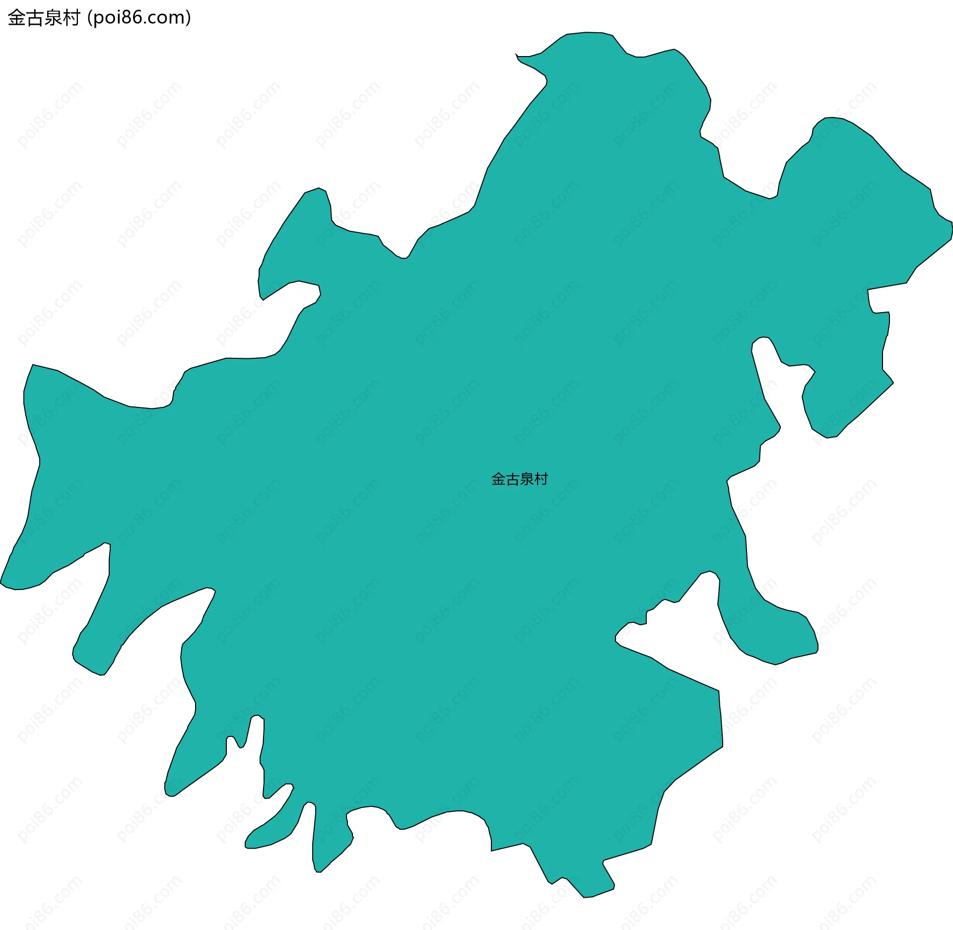 金古泉村边界地图