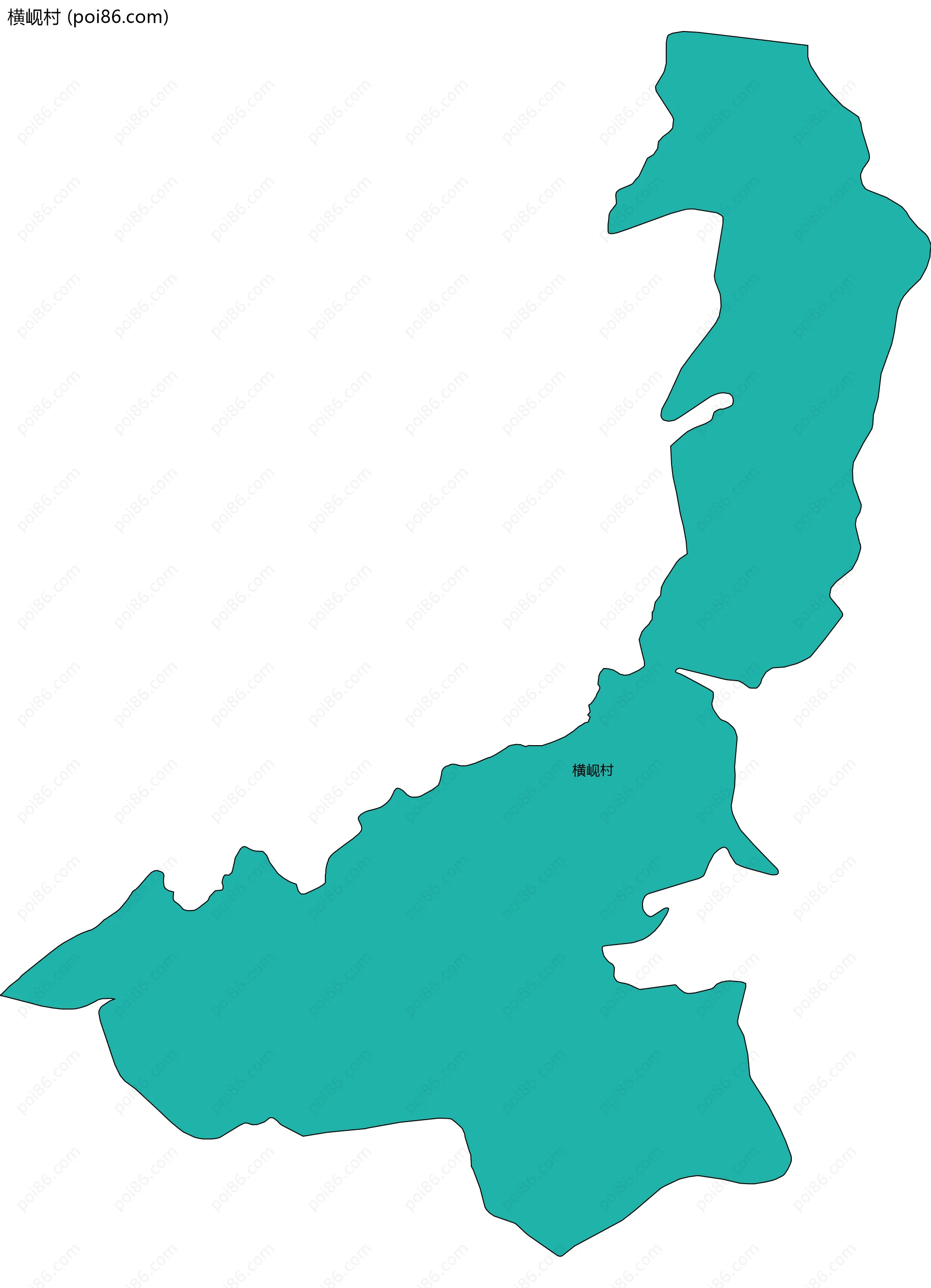 横岘村边界地图