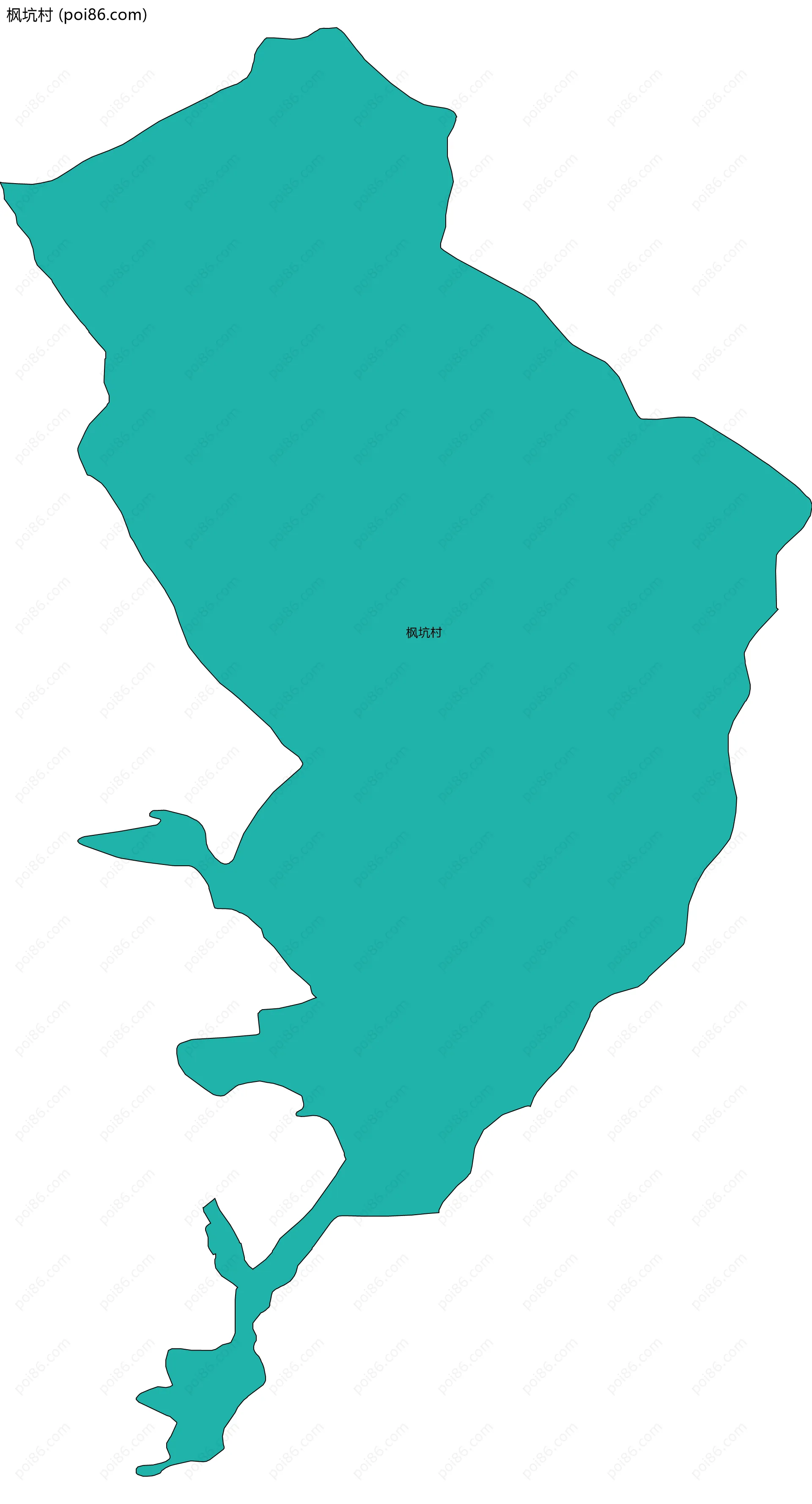 枫坑村边界地图
