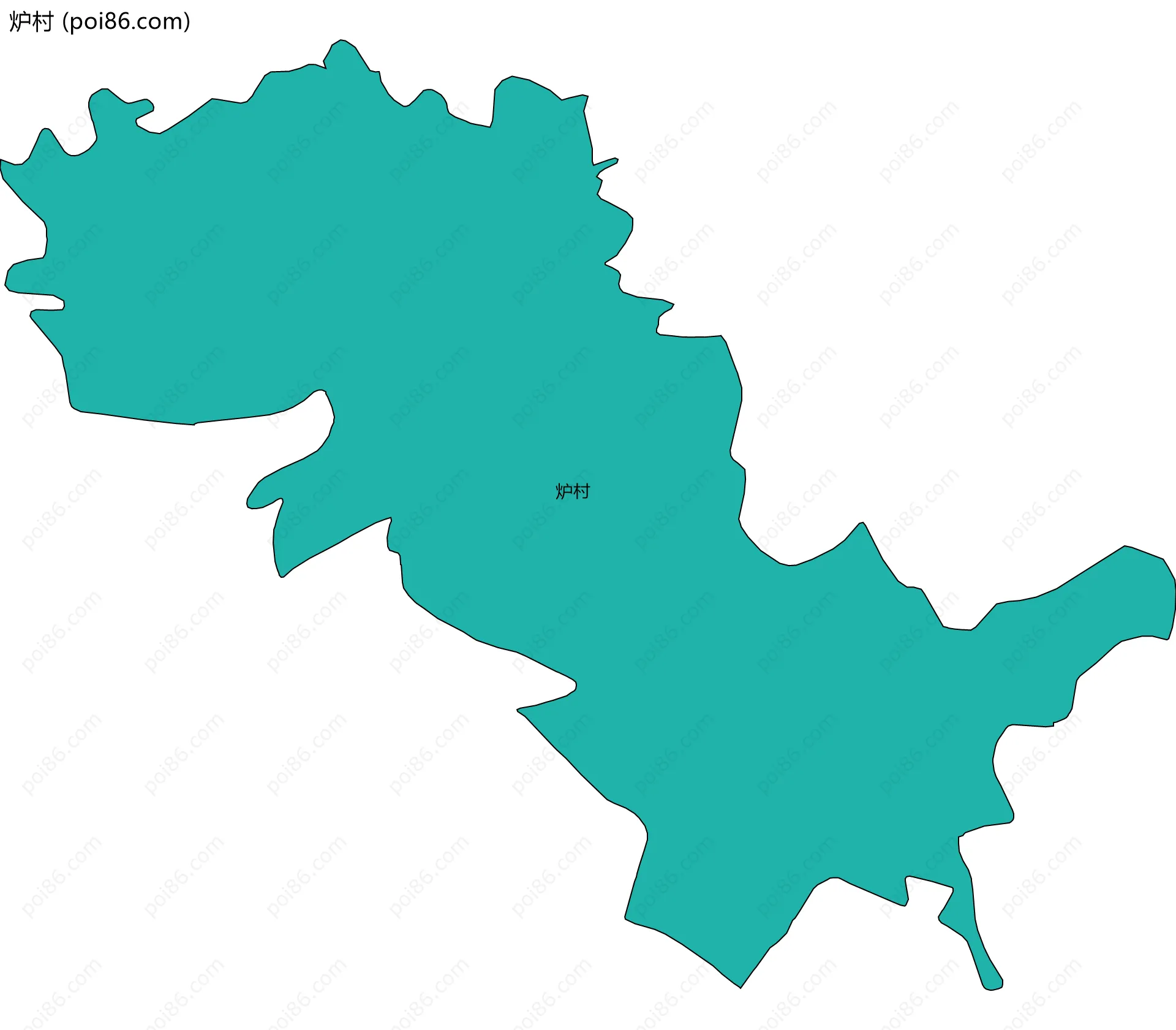 炉村边界地图