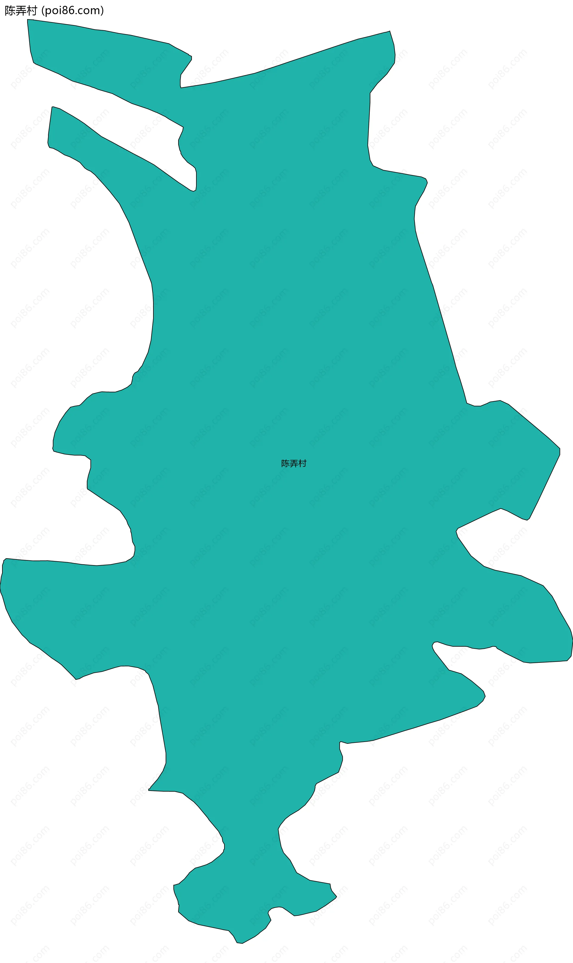 陈弄村边界地图