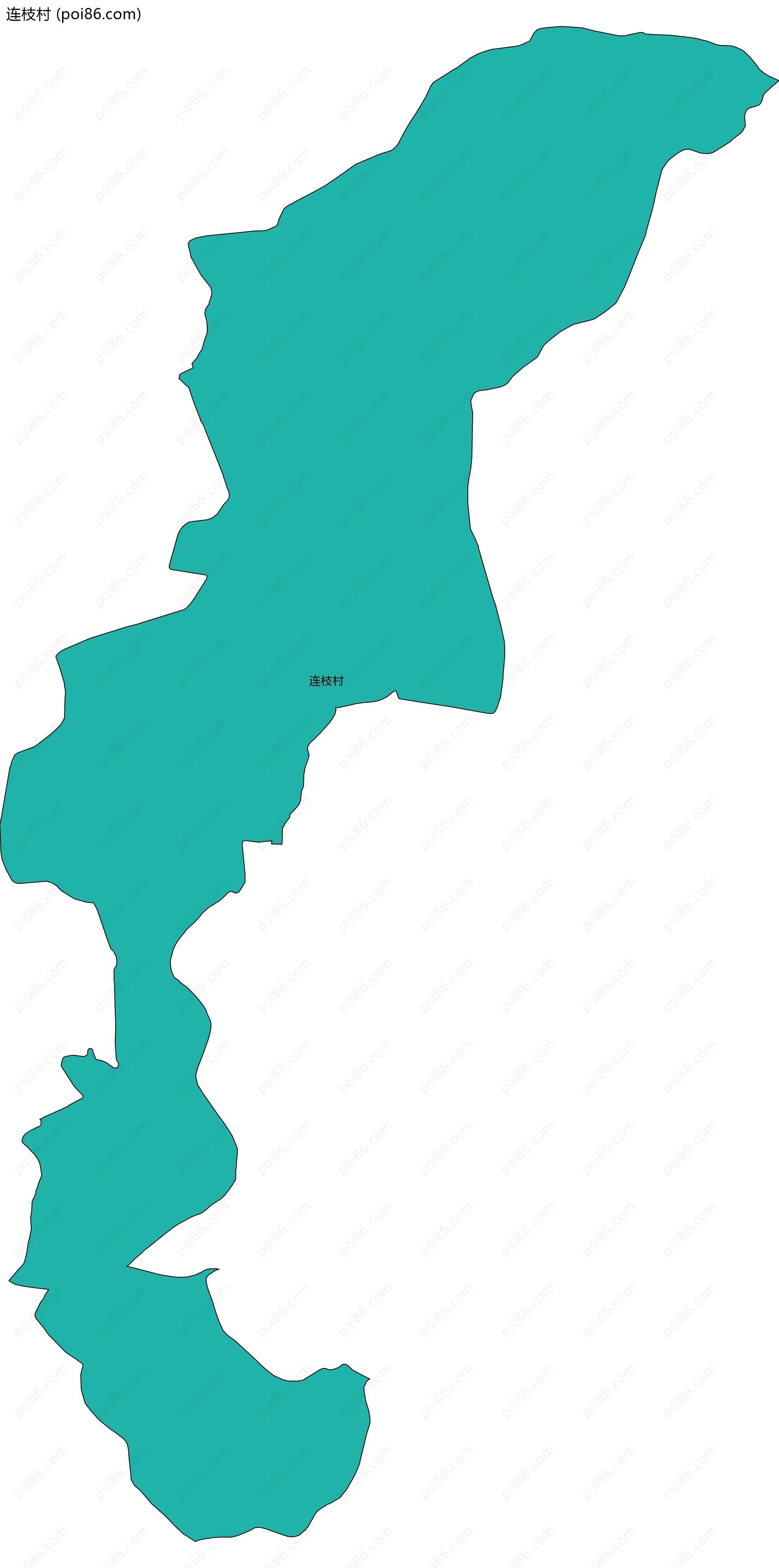 连枝村边界地图