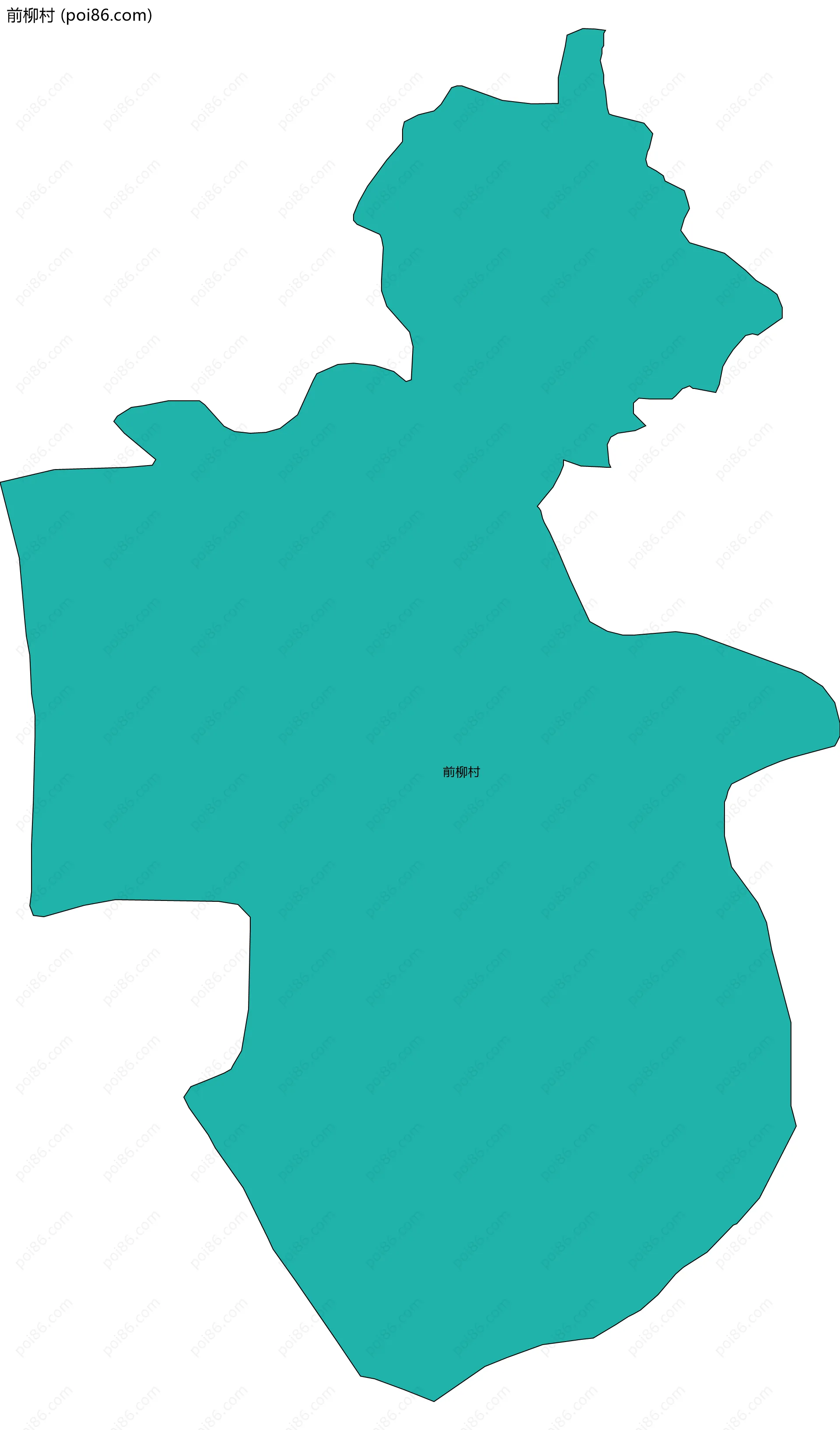 前柳村边界地图