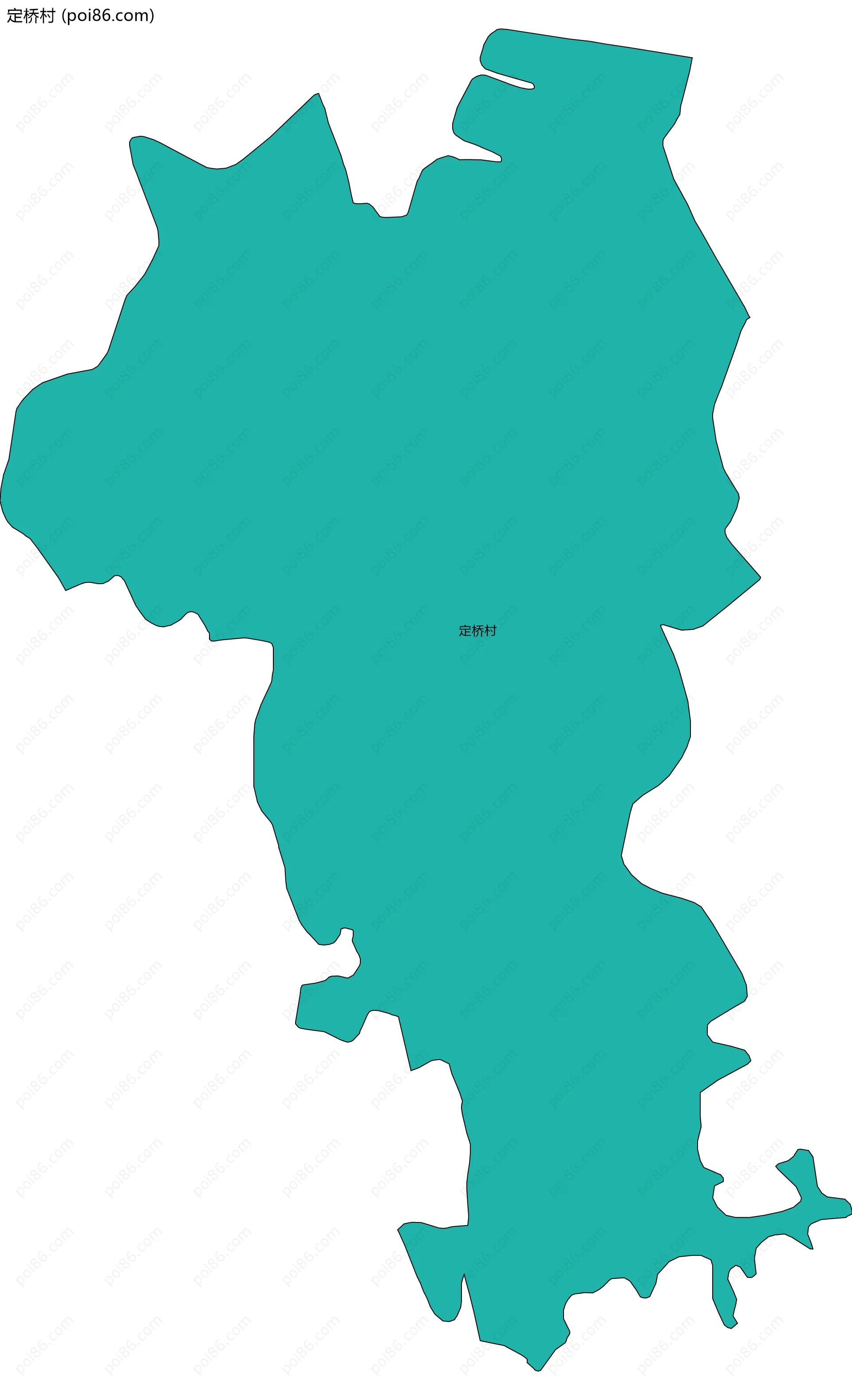 定桥村边界地图