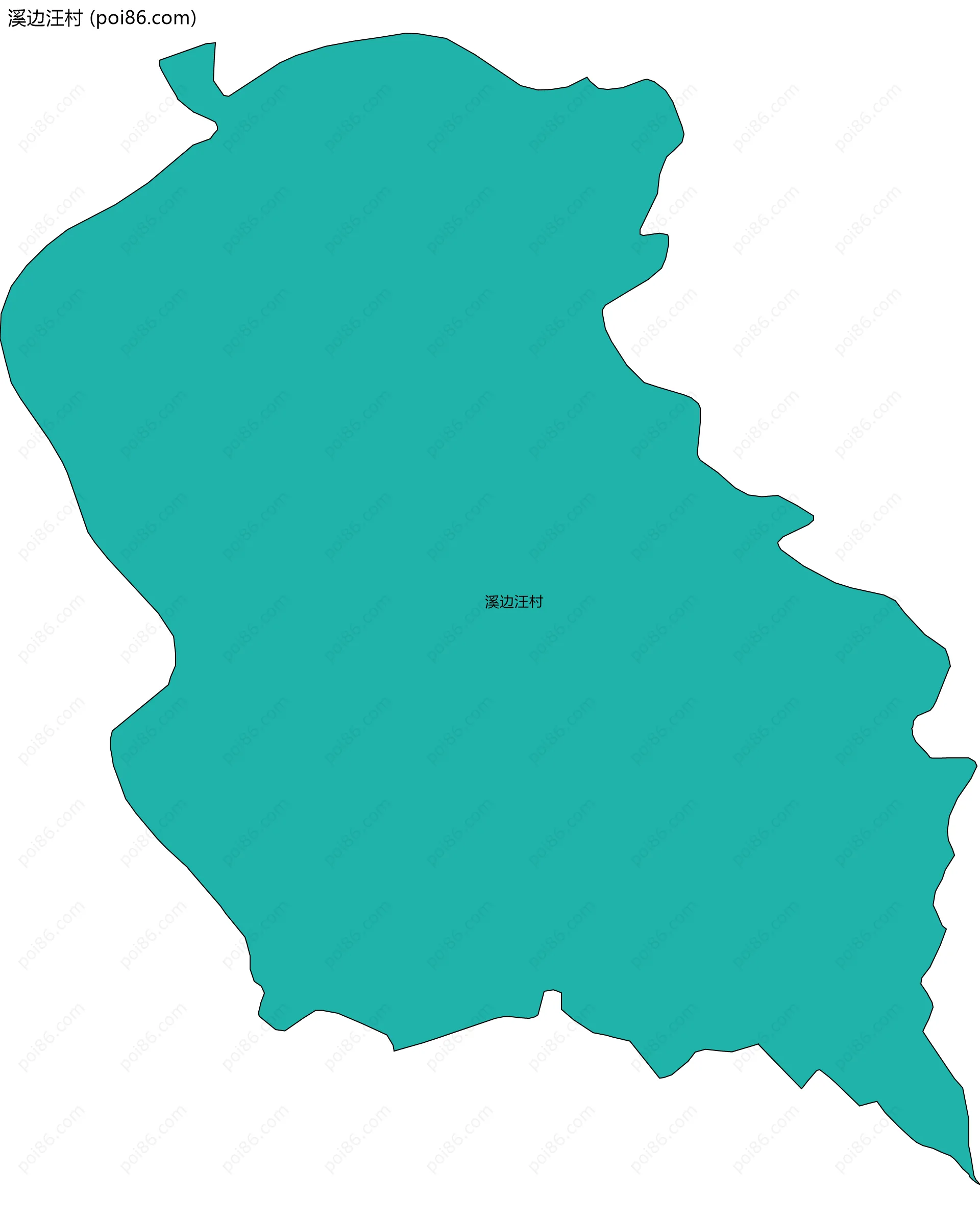 溪边汪村边界地图