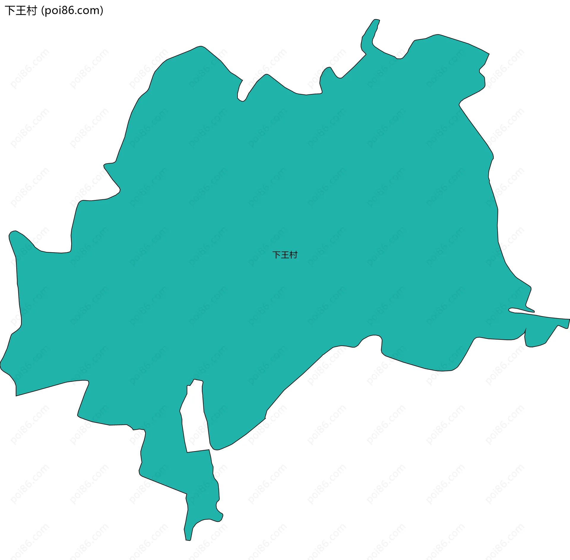 下王村边界地图