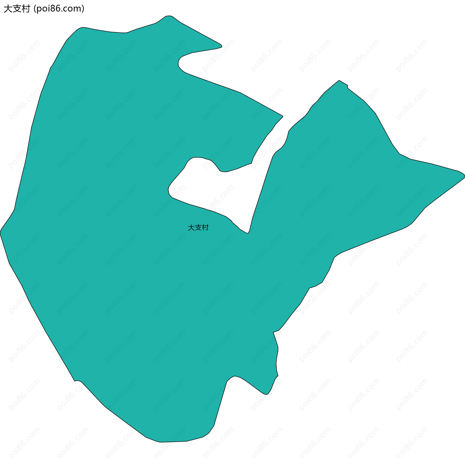 大支村边界地图