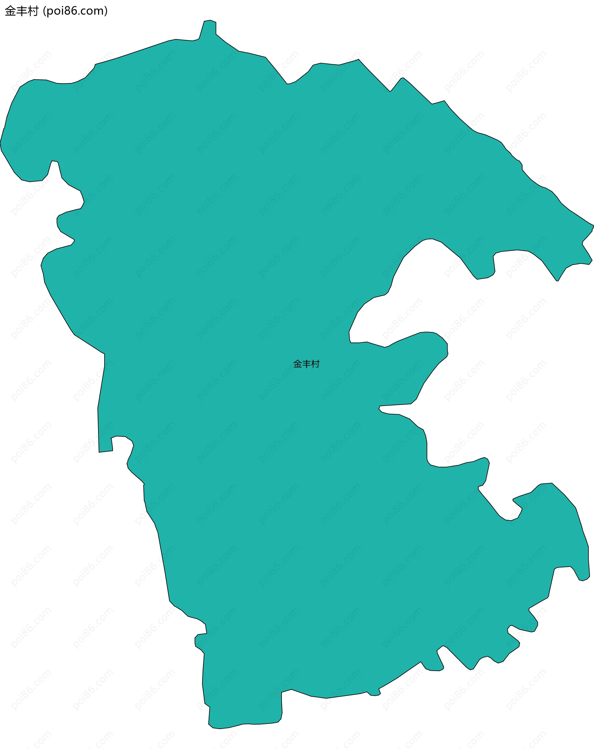 金丰村边界地图