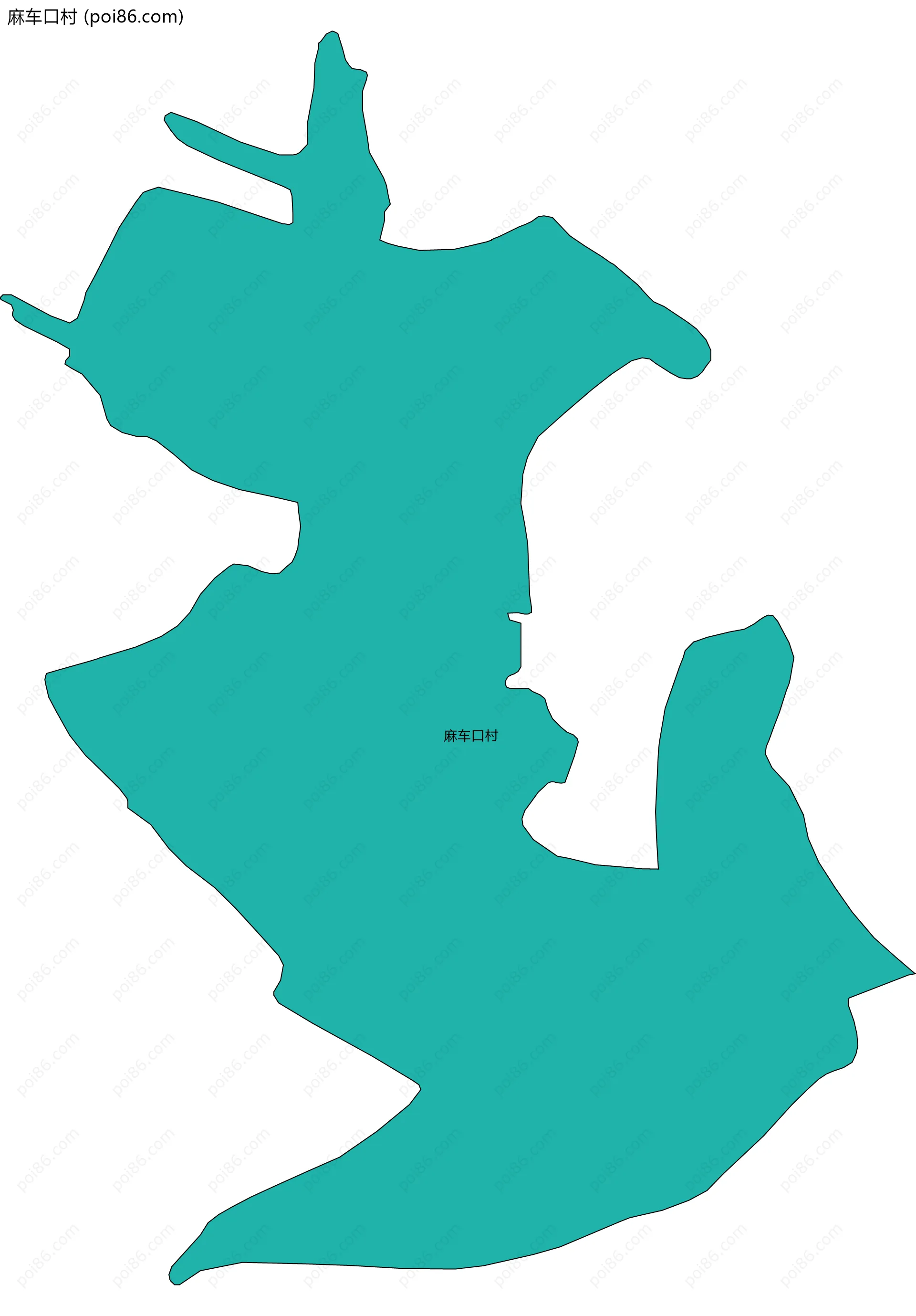 麻车口村边界地图