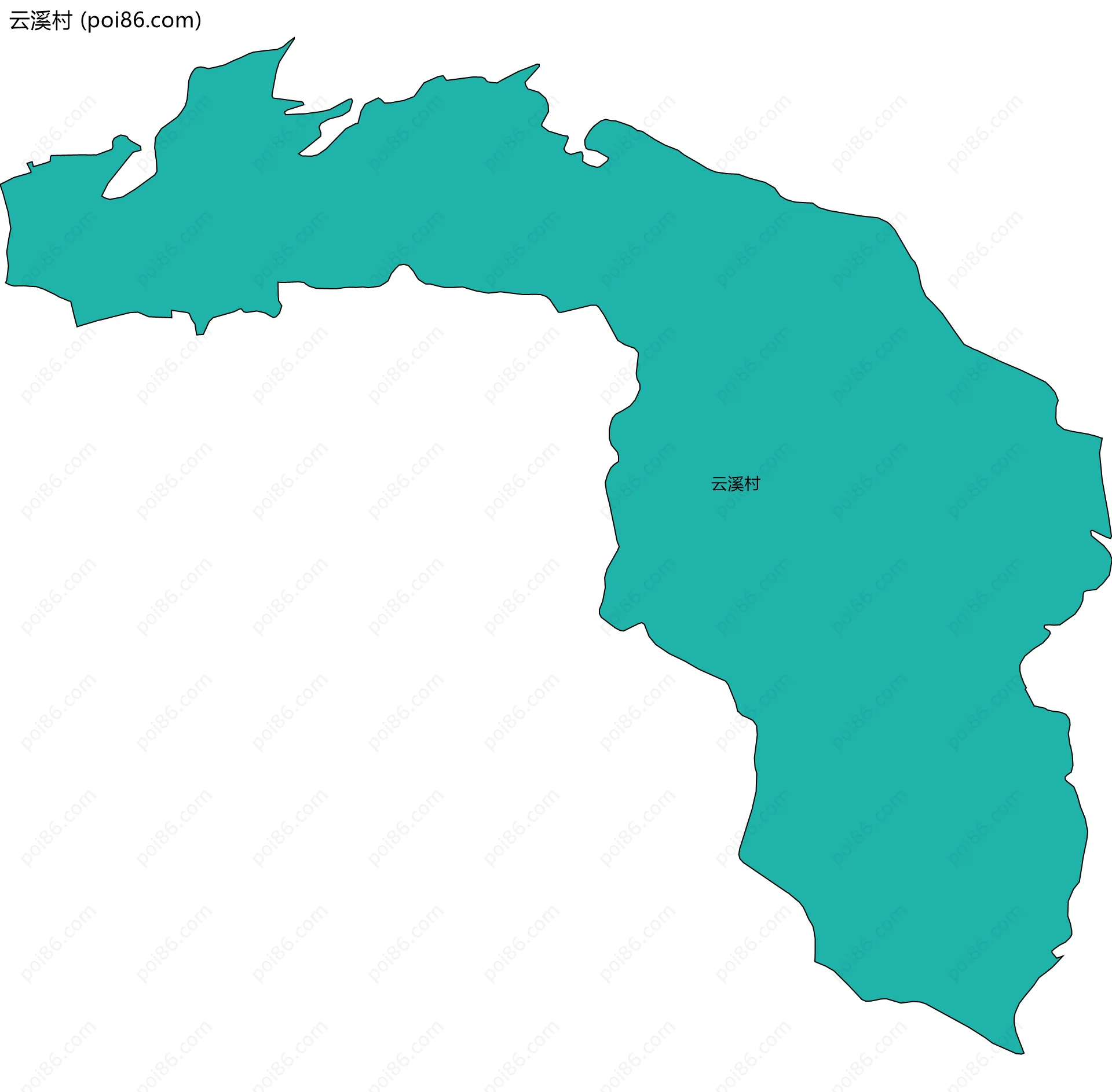 云溪村边界地图