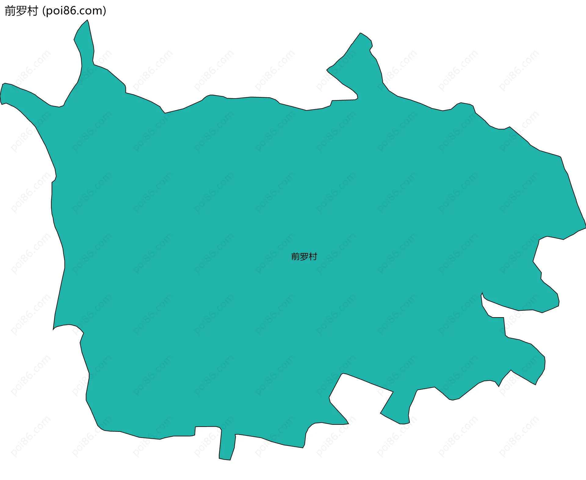 前罗村边界地图