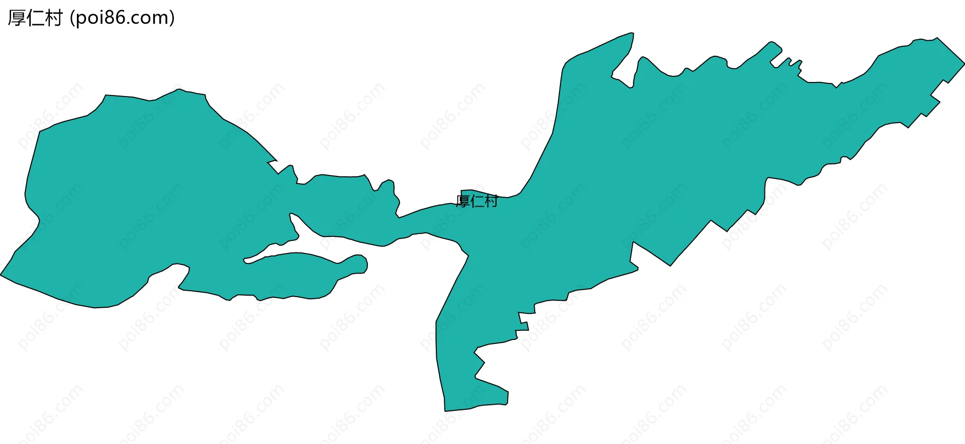 厚仁村边界地图