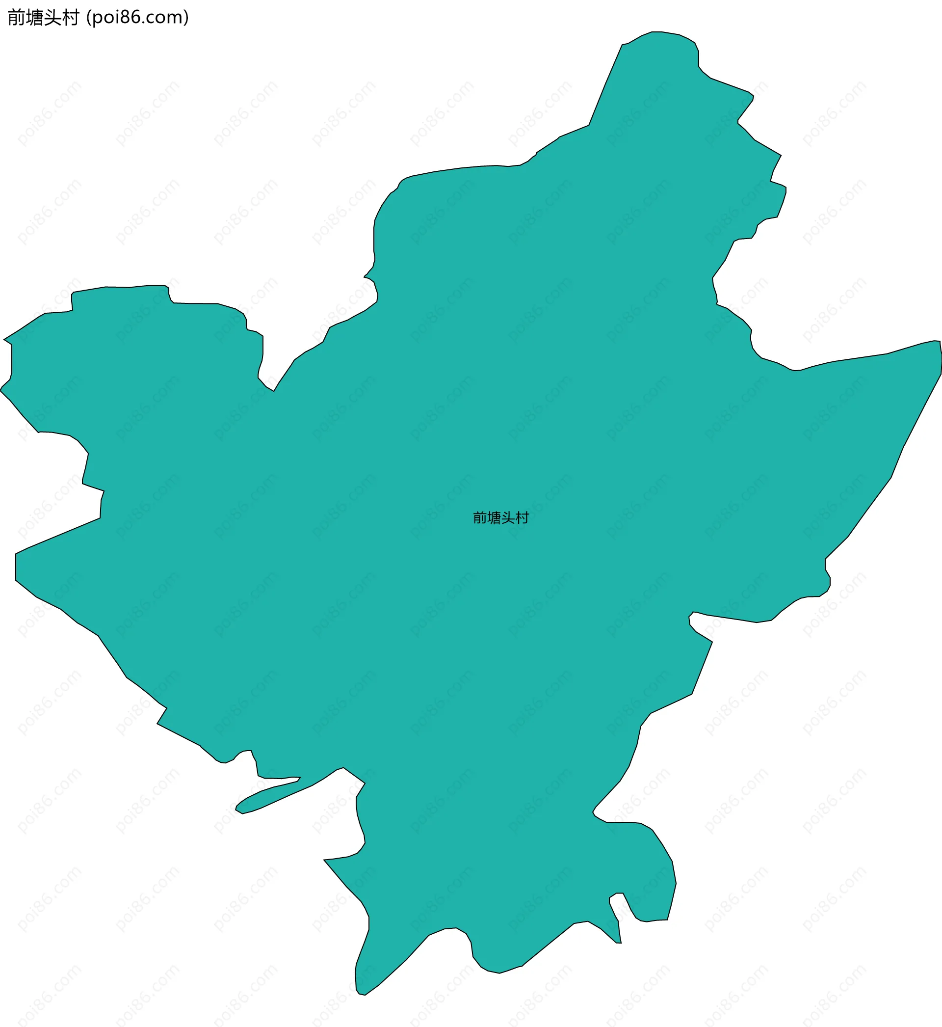 前塘头村边界地图