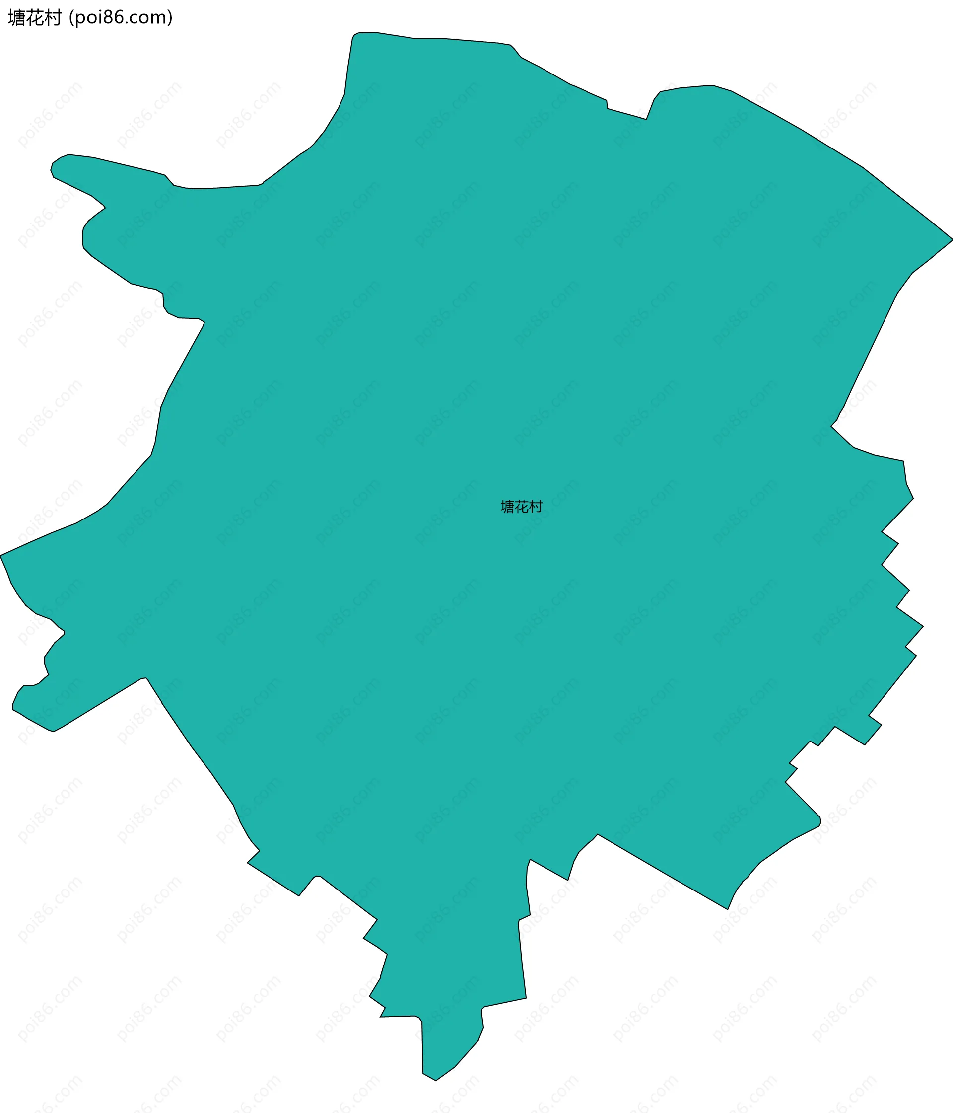 塘花村边界地图