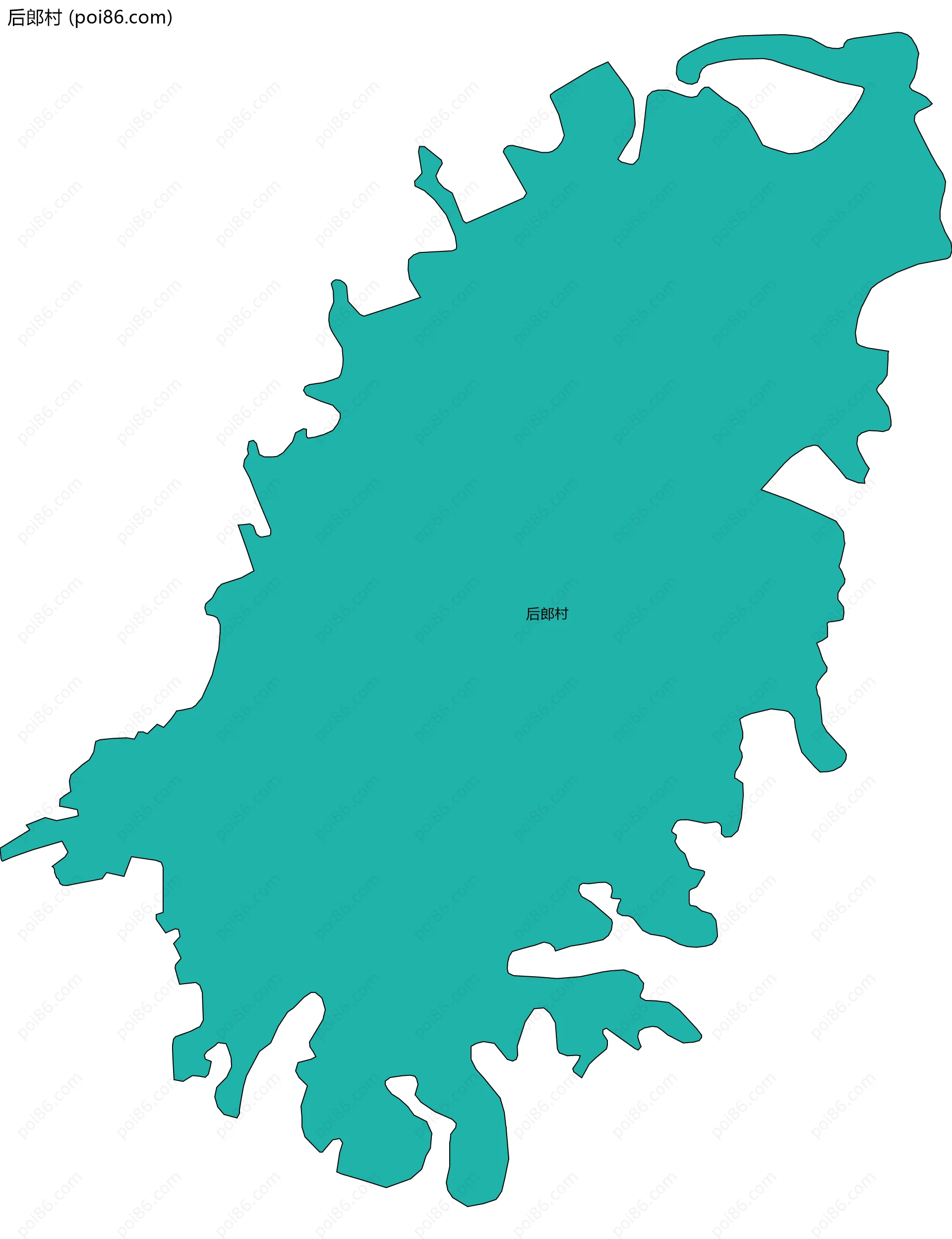 后郎村边界地图