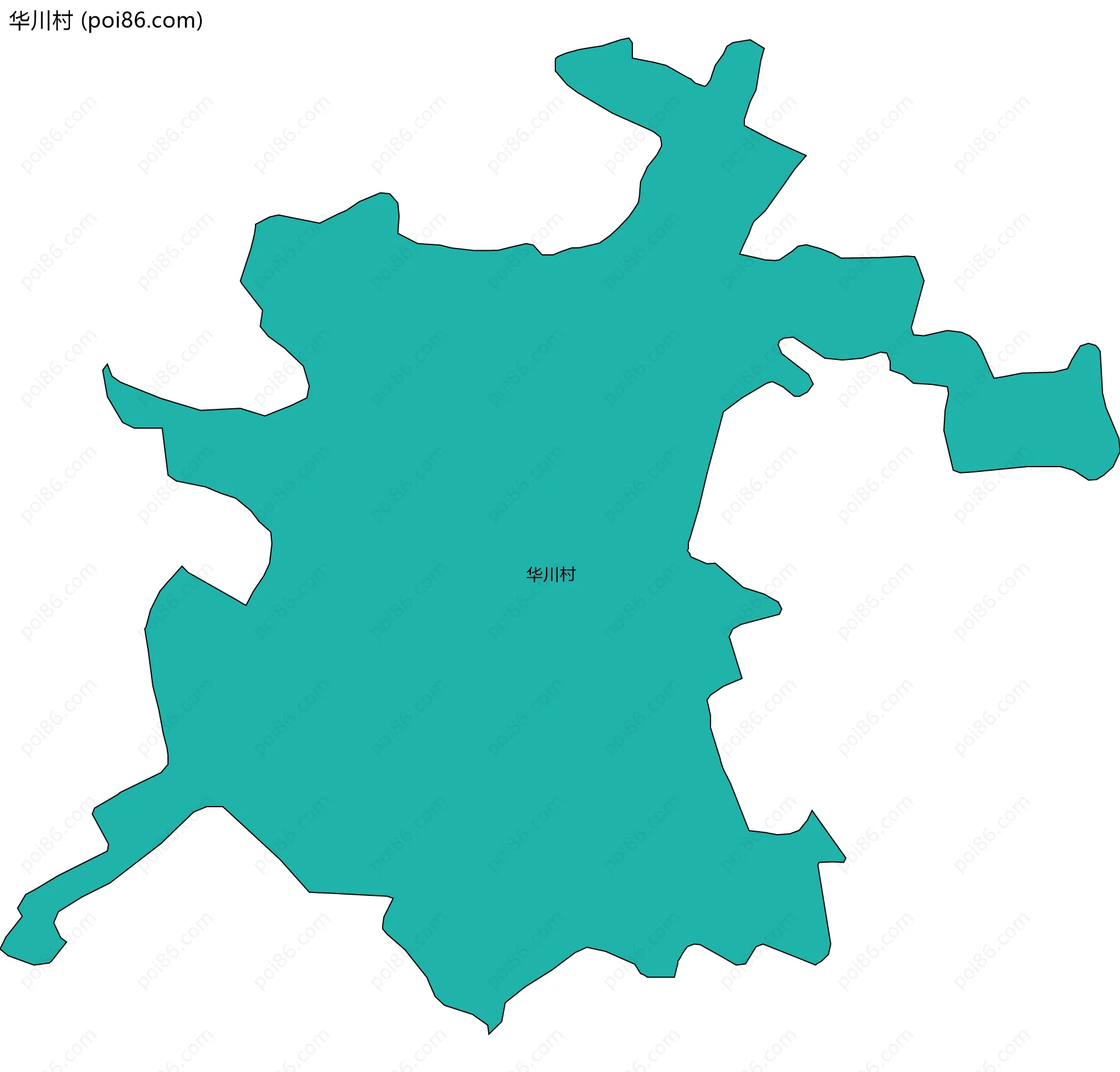 华川村边界地图