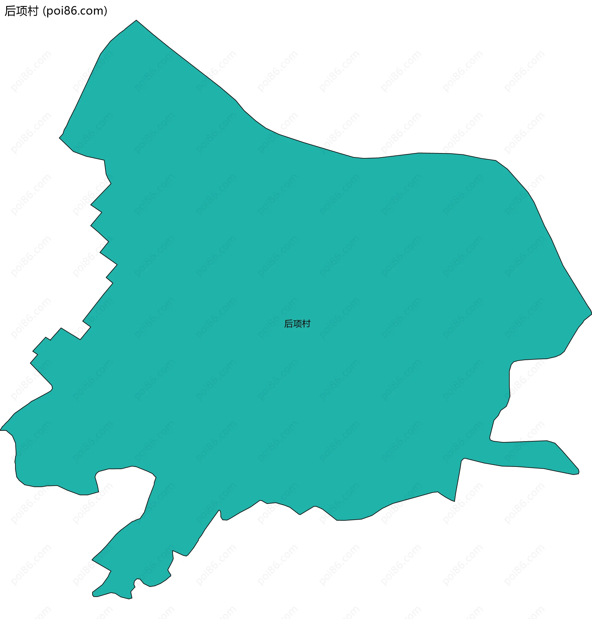后项村边界地图