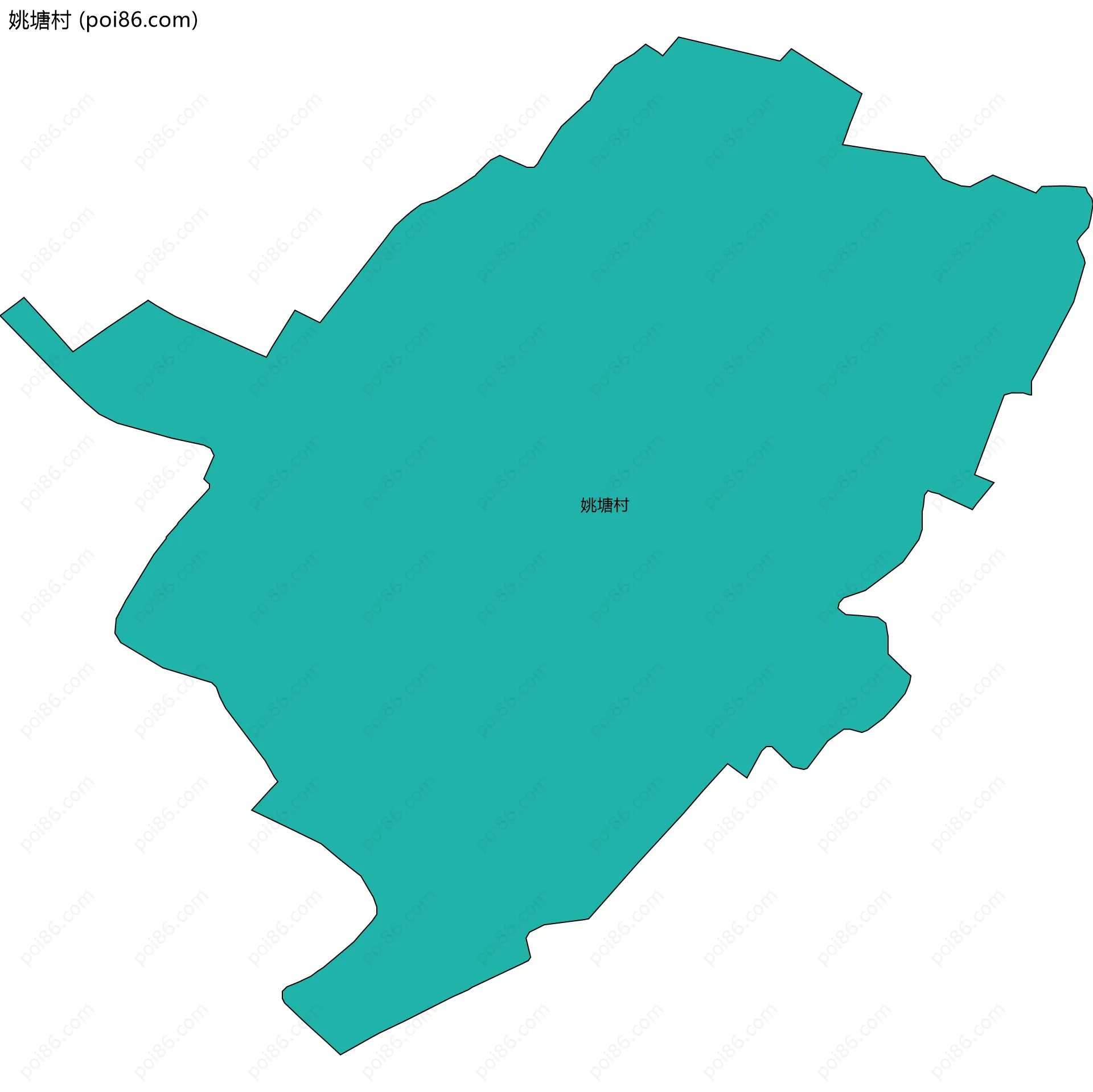 姚塘村边界地图