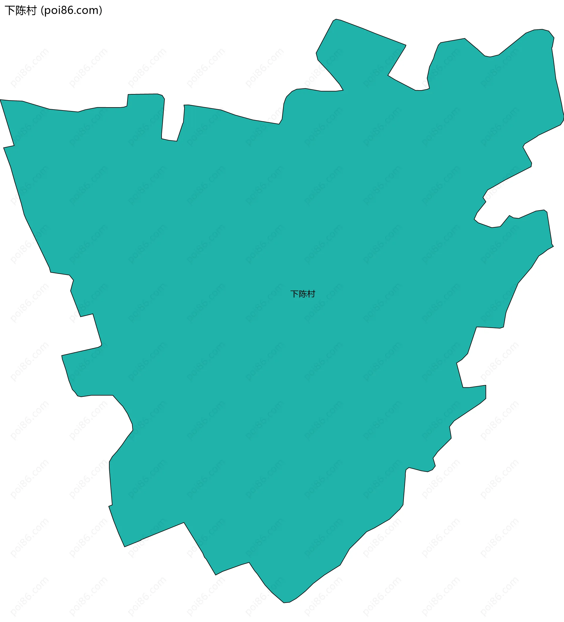 下陈村边界地图