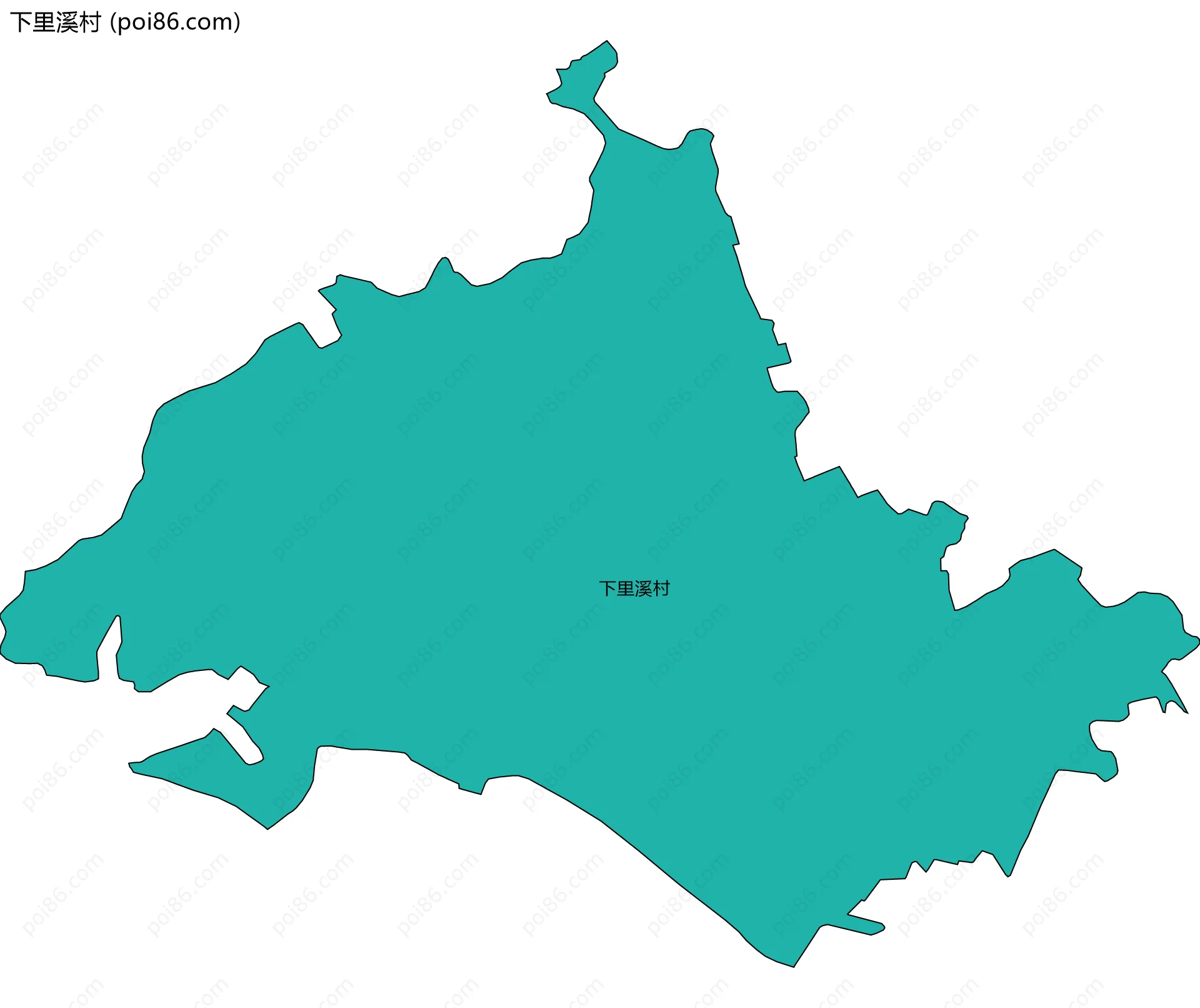 下里溪村边界地图