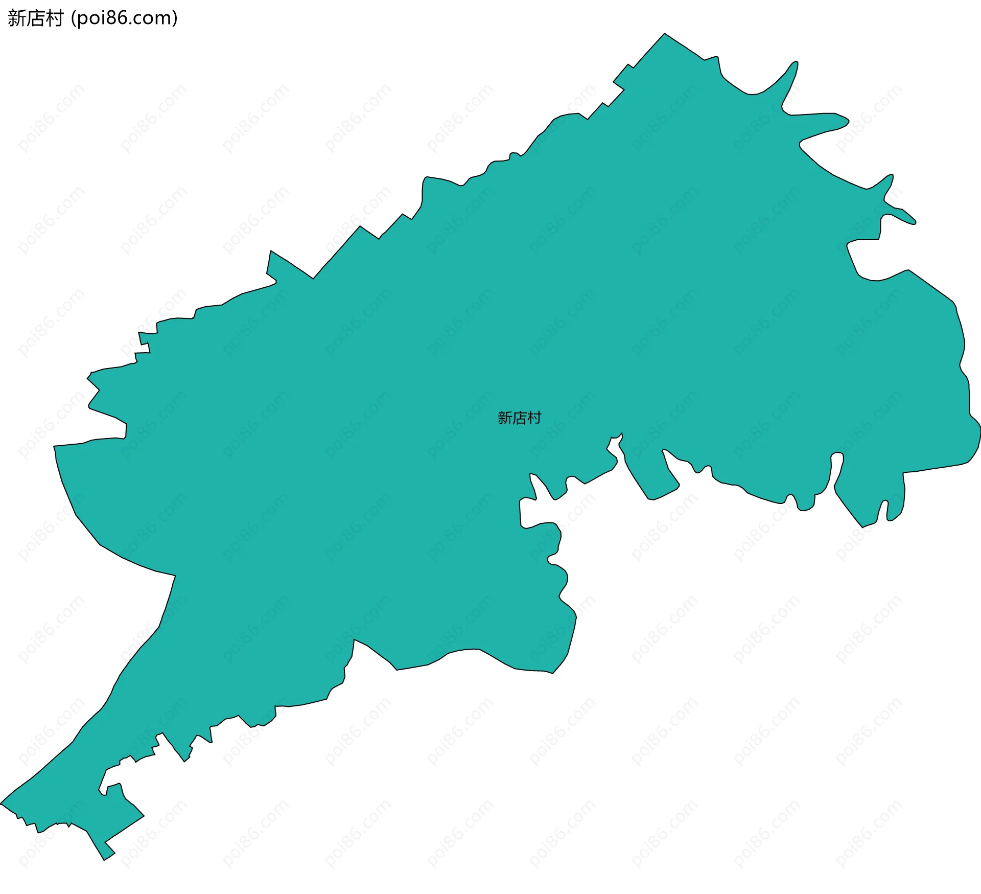 新店村边界地图