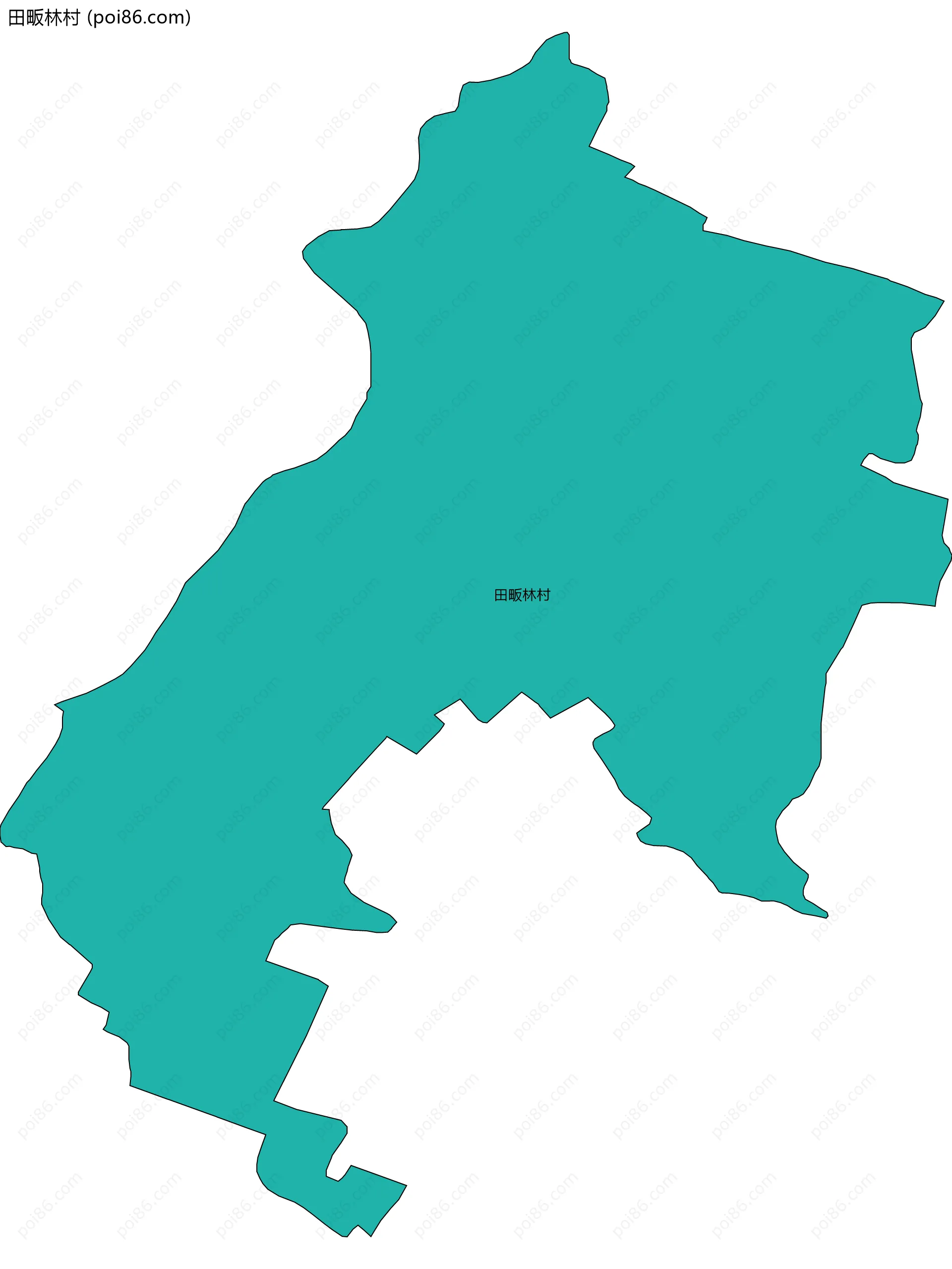 田畈林村边界地图