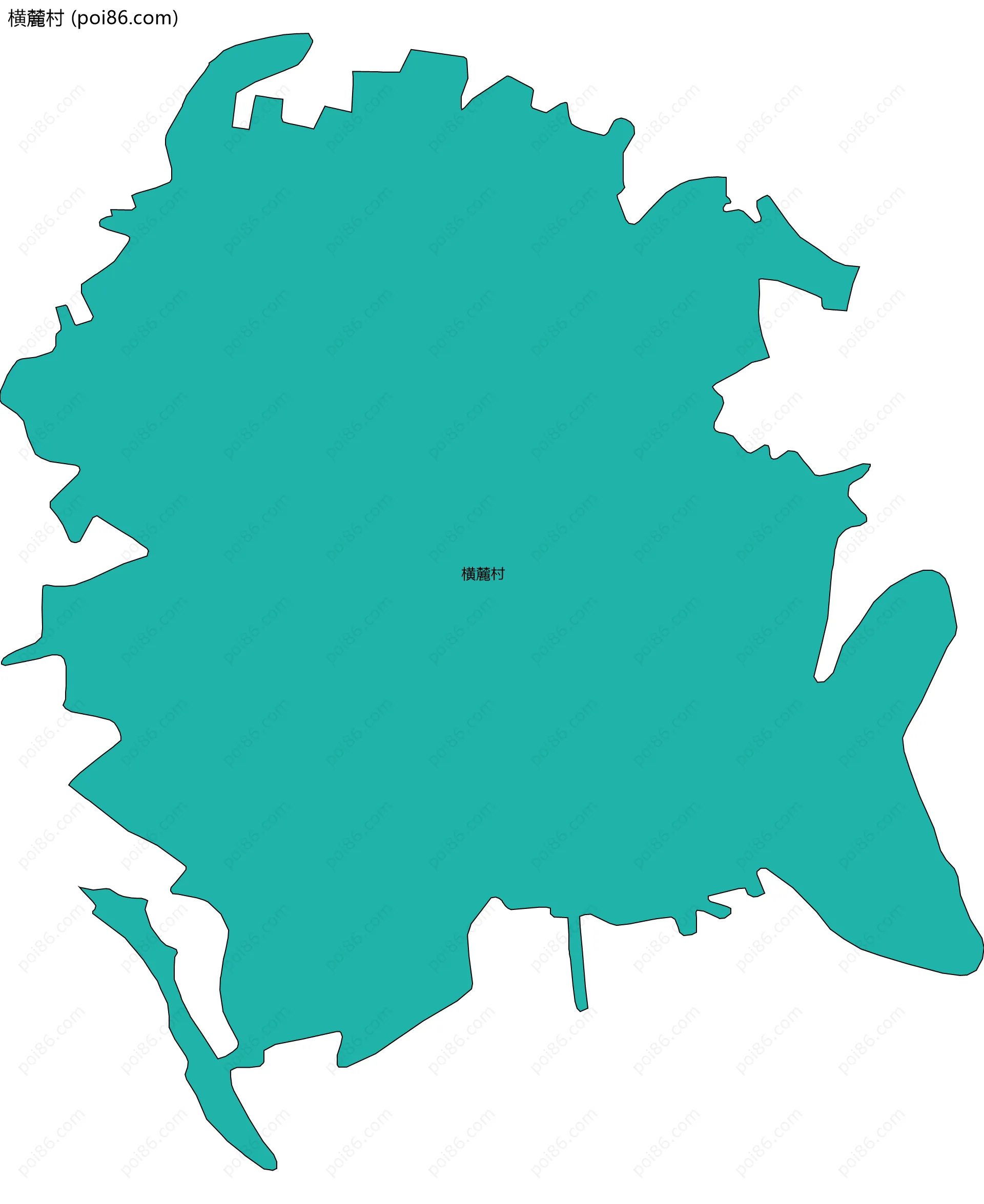 横麓村边界地图