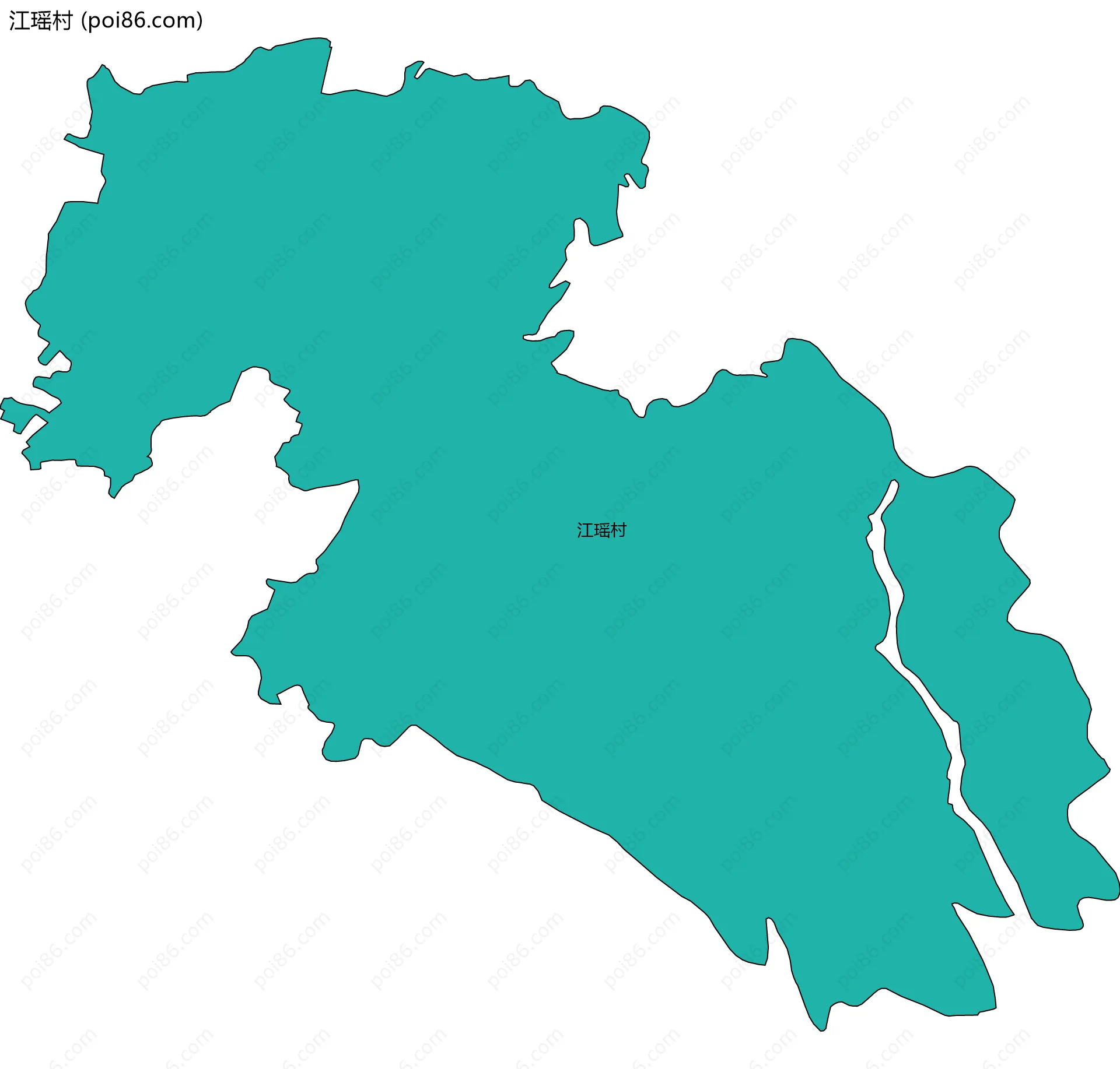 江瑶村边界地图