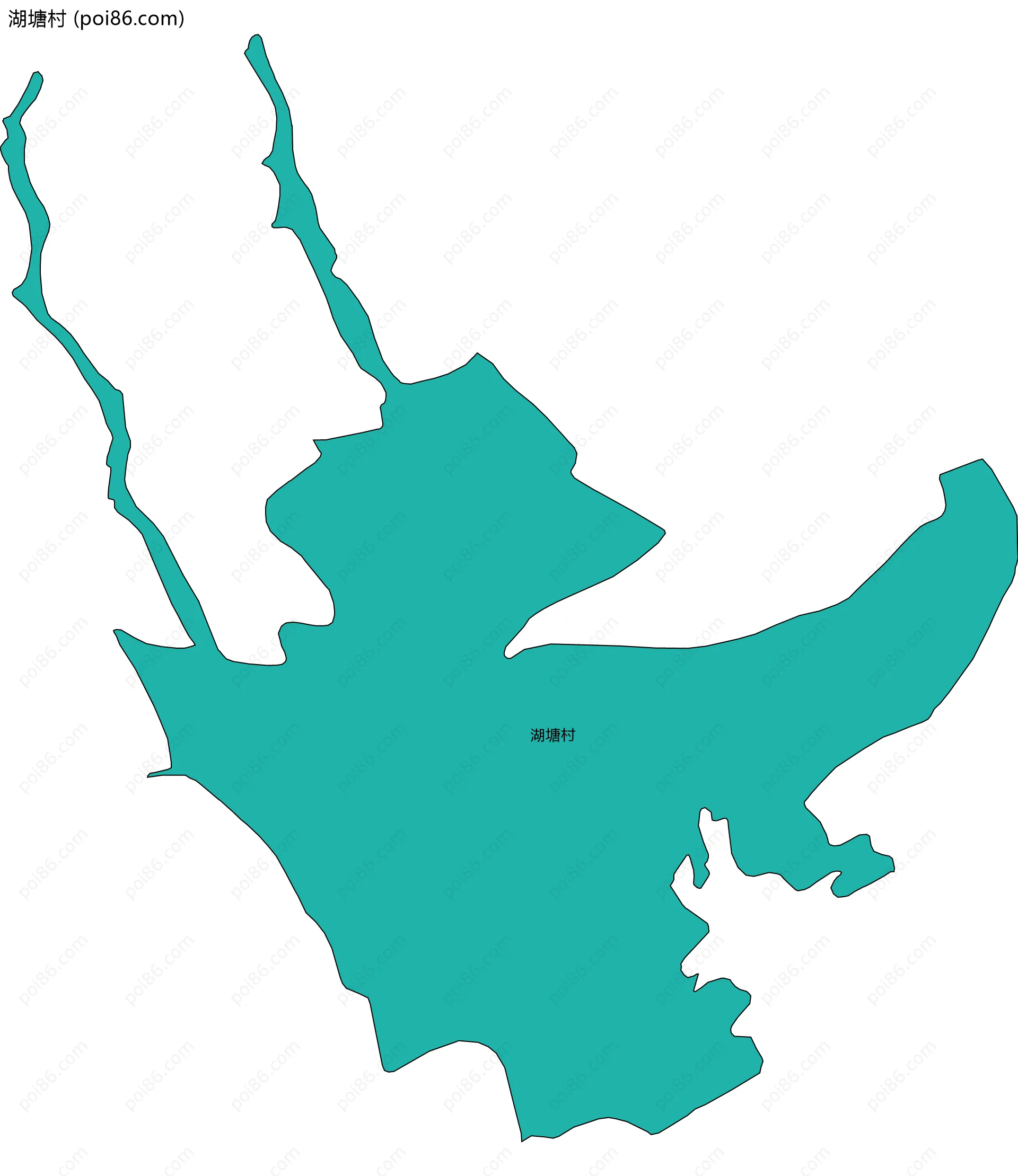 湖塘村边界地图