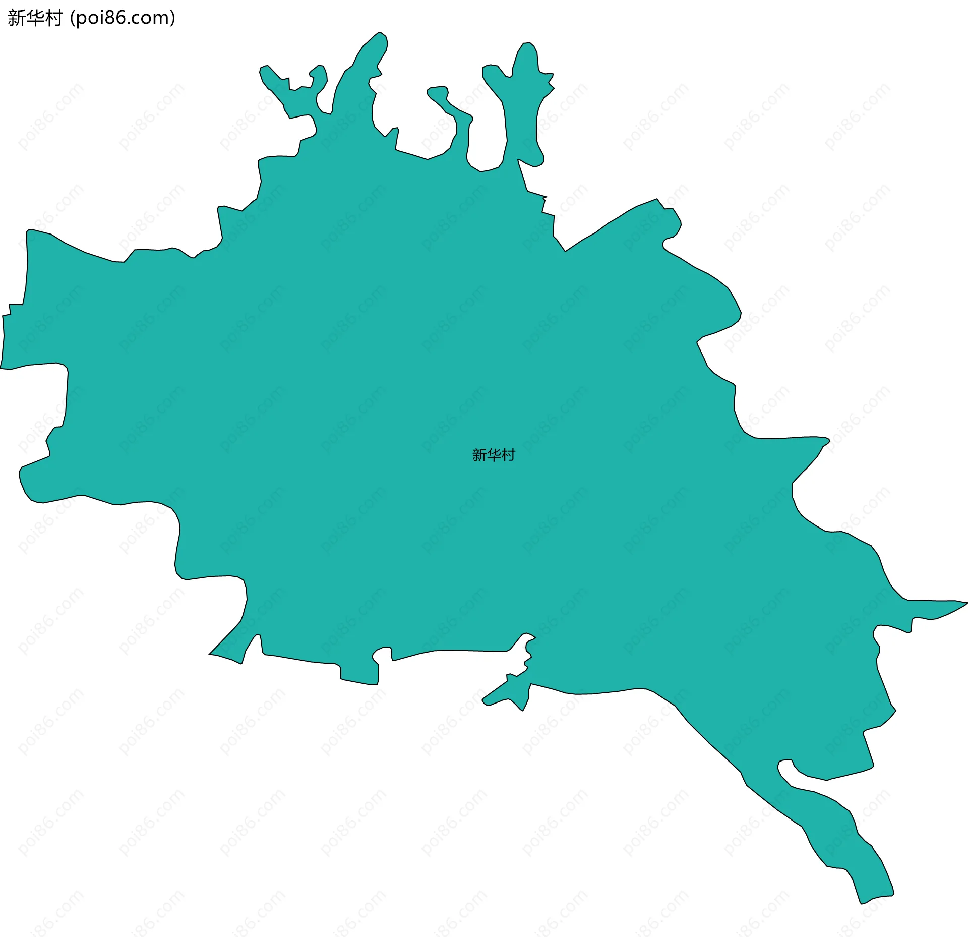 新华村边界地图