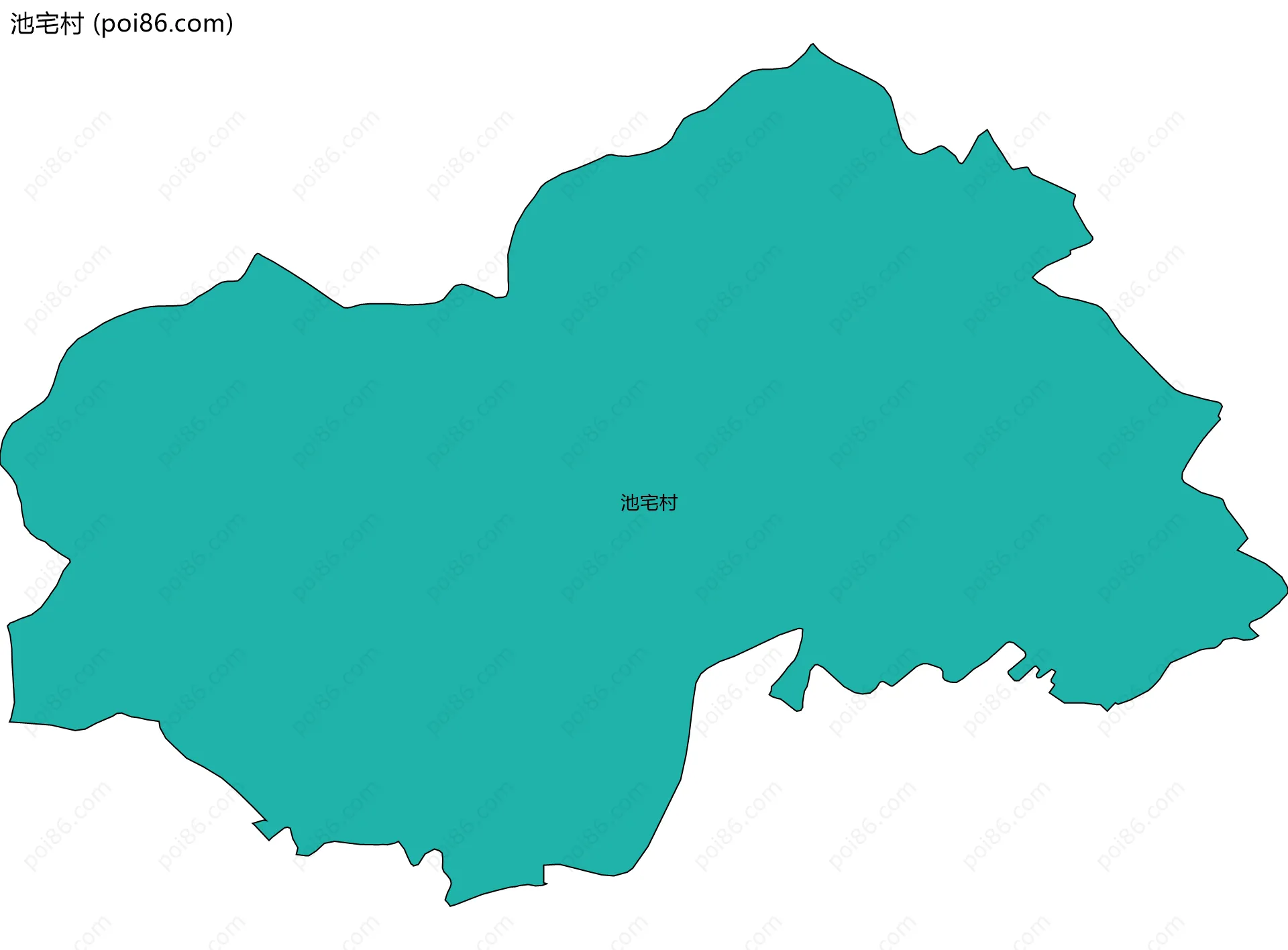 池宅村边界地图