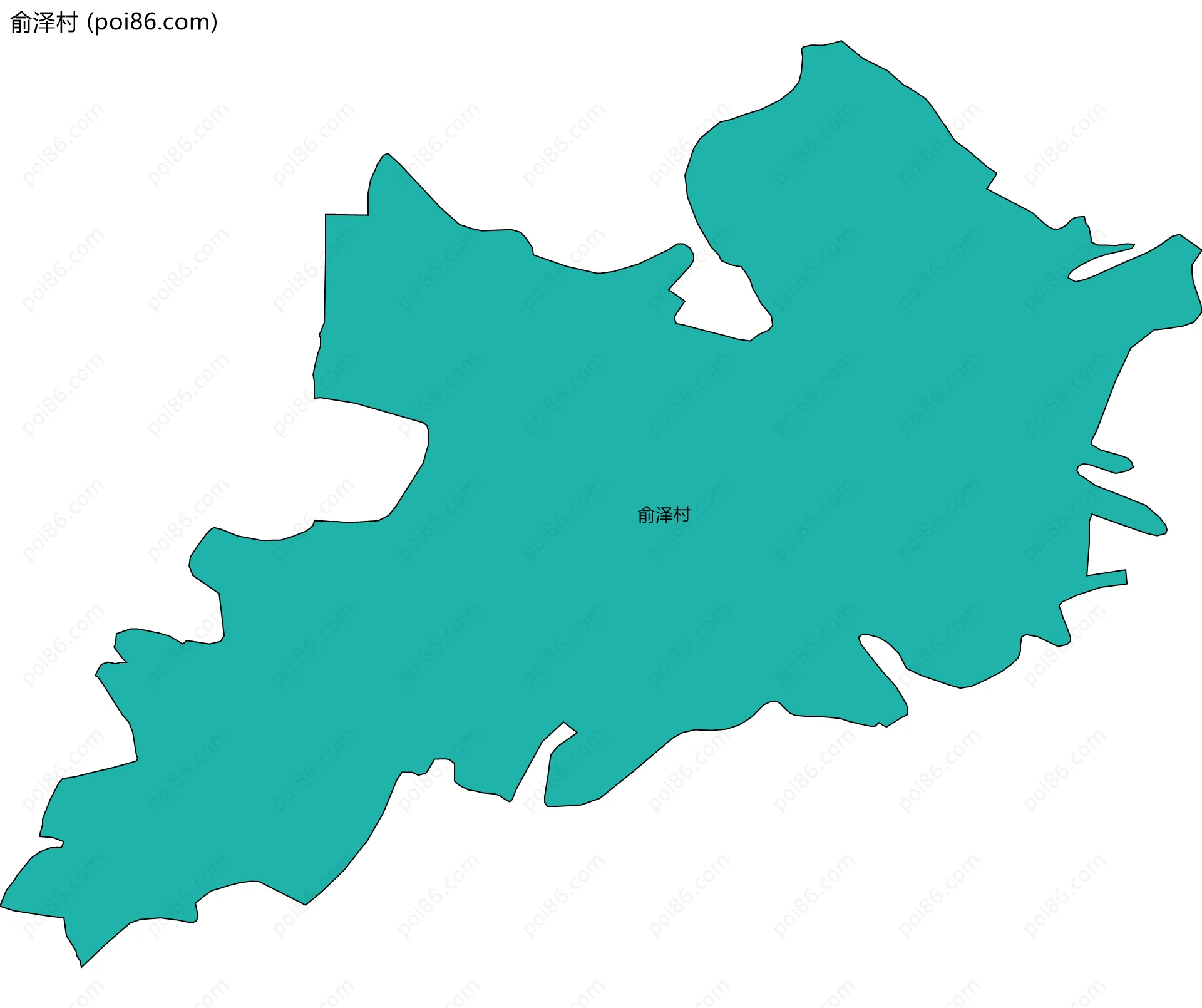 俞泽村边界地图