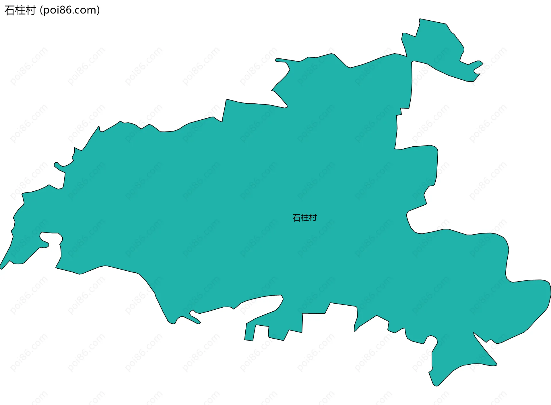 石柱村边界地图