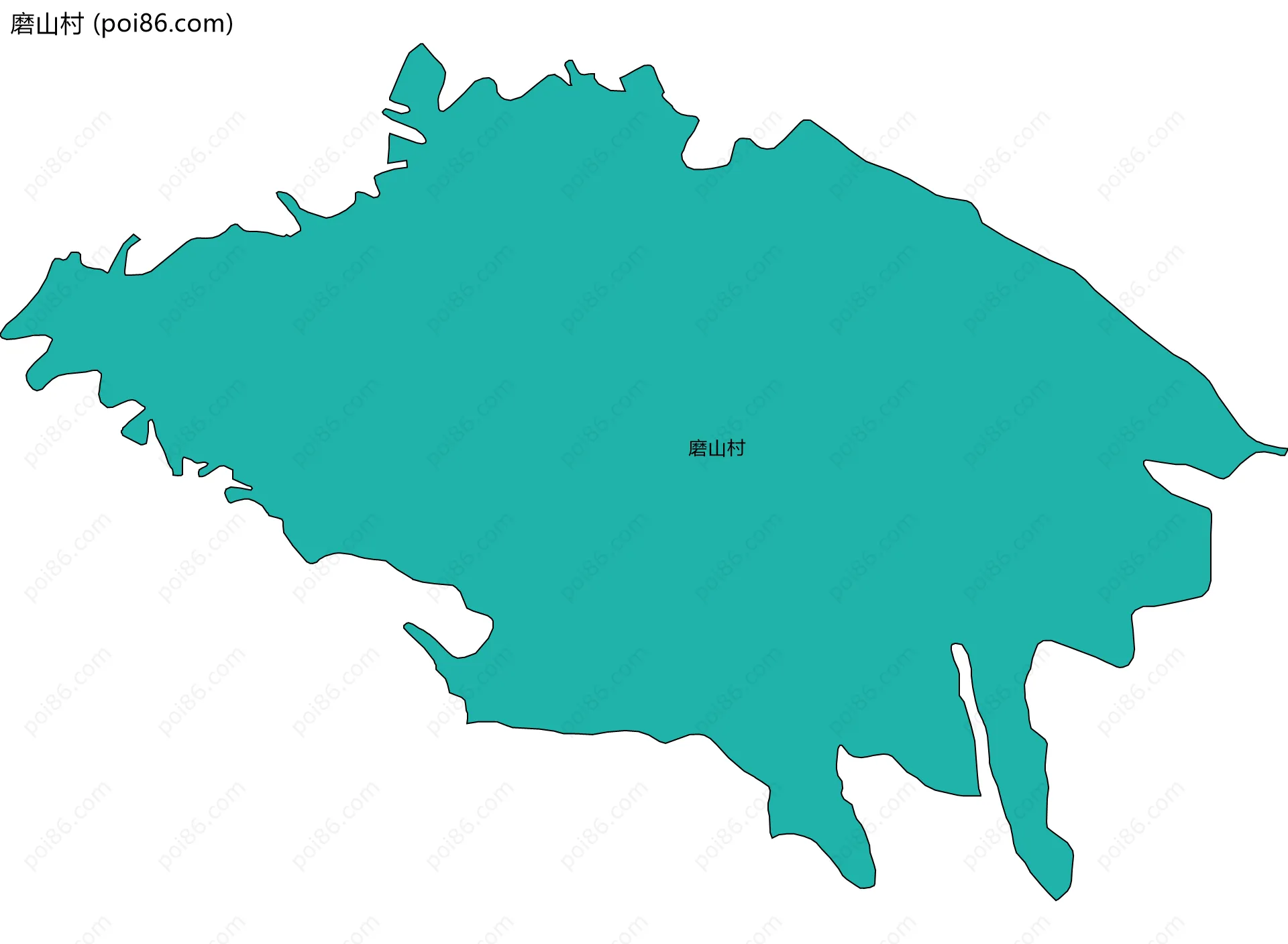 磨山村边界地图