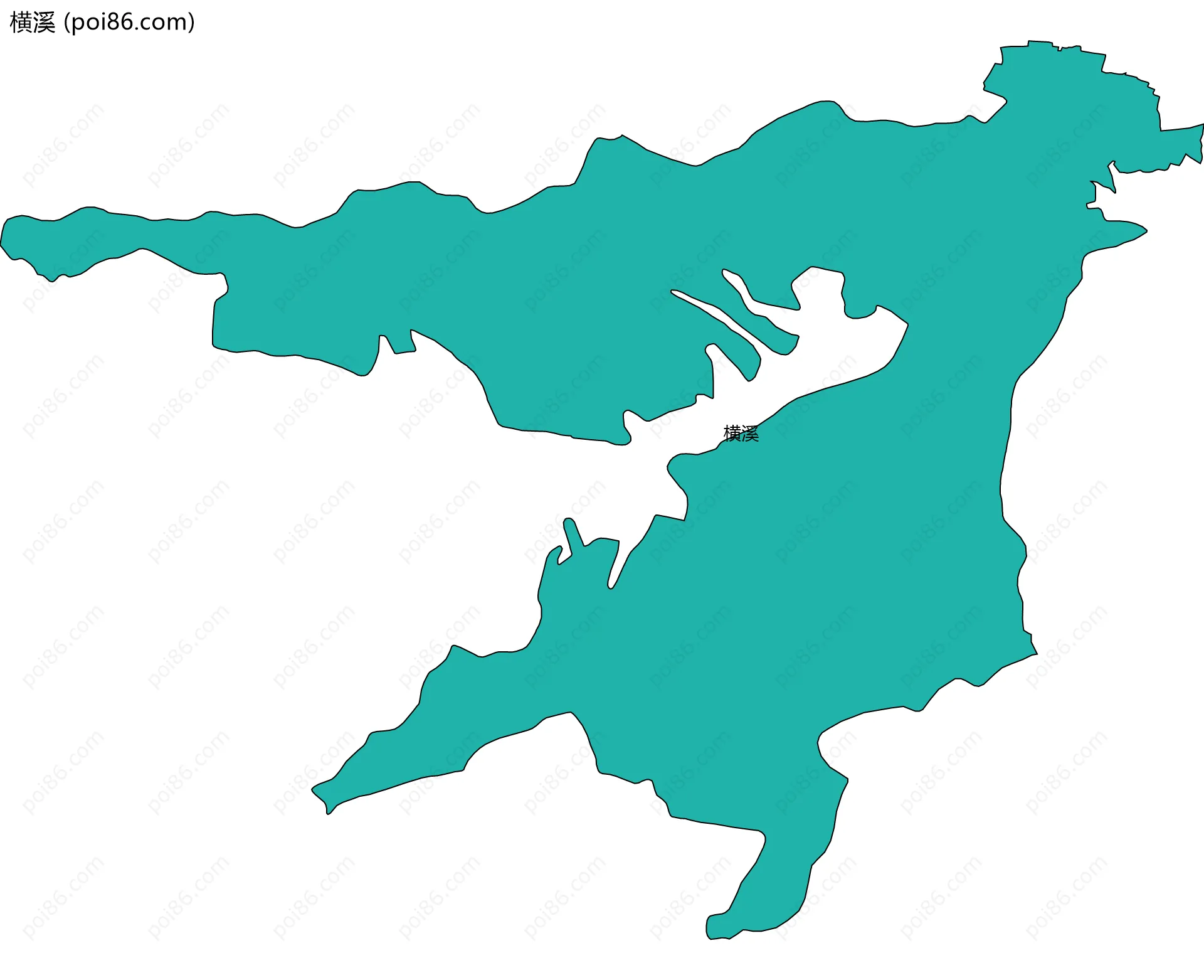横溪边界地图