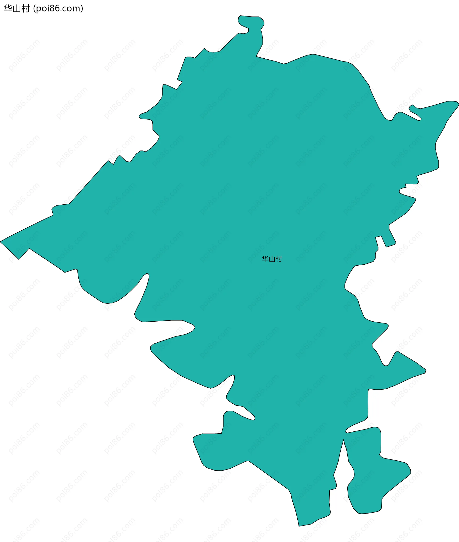 华山村边界地图