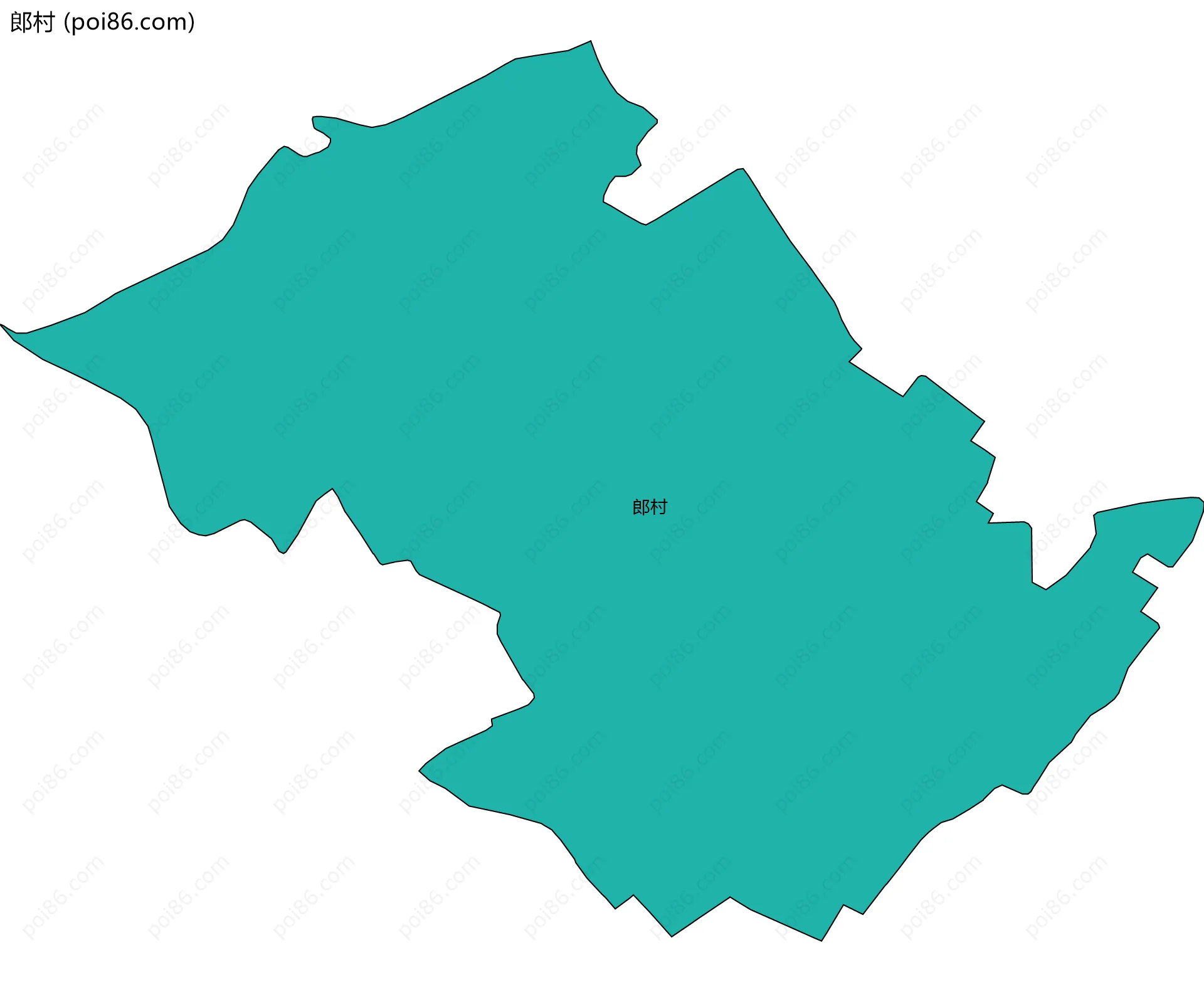 郎村边界地图