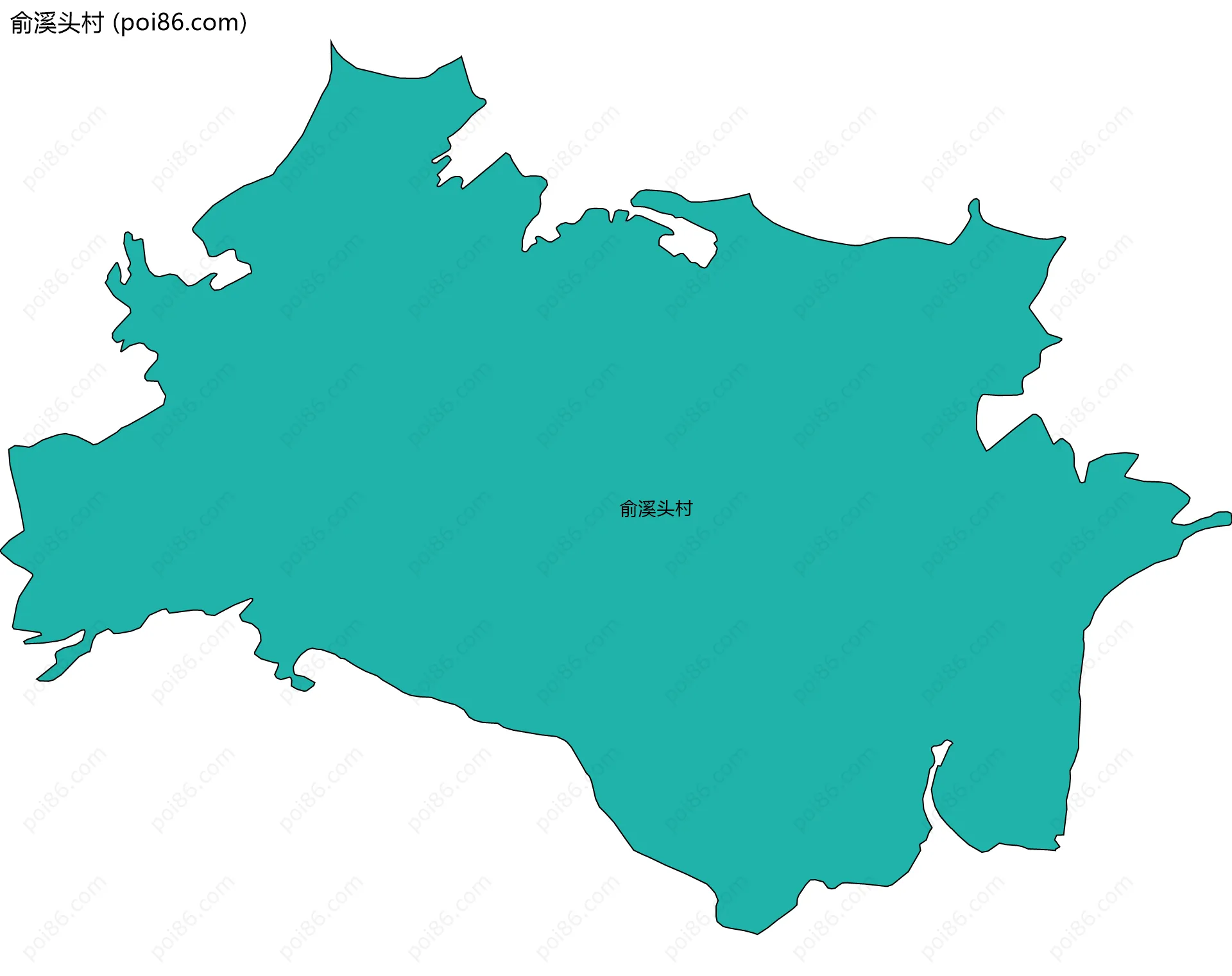 俞溪头村边界地图