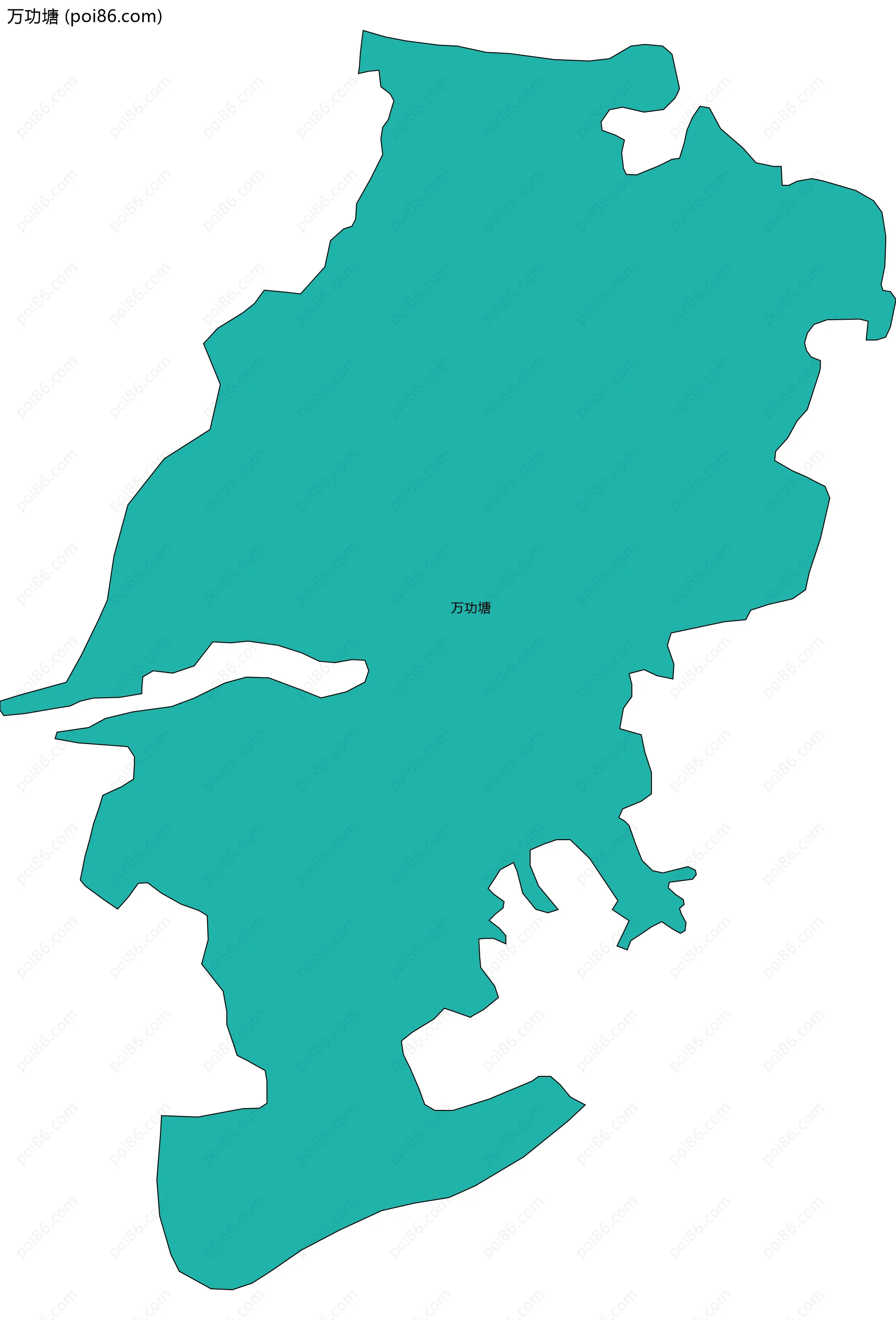 万功塘边界地图