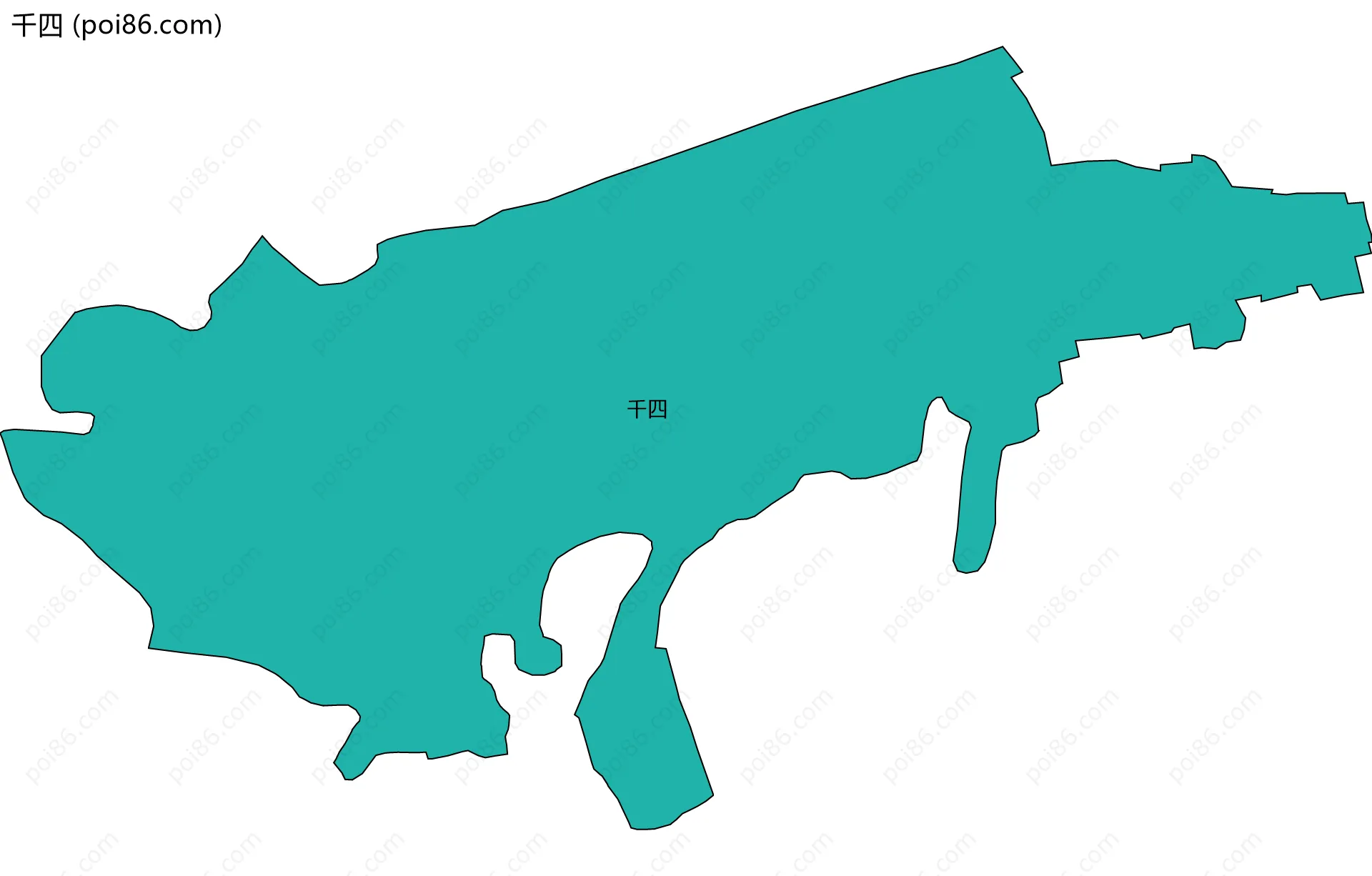 千四边界地图