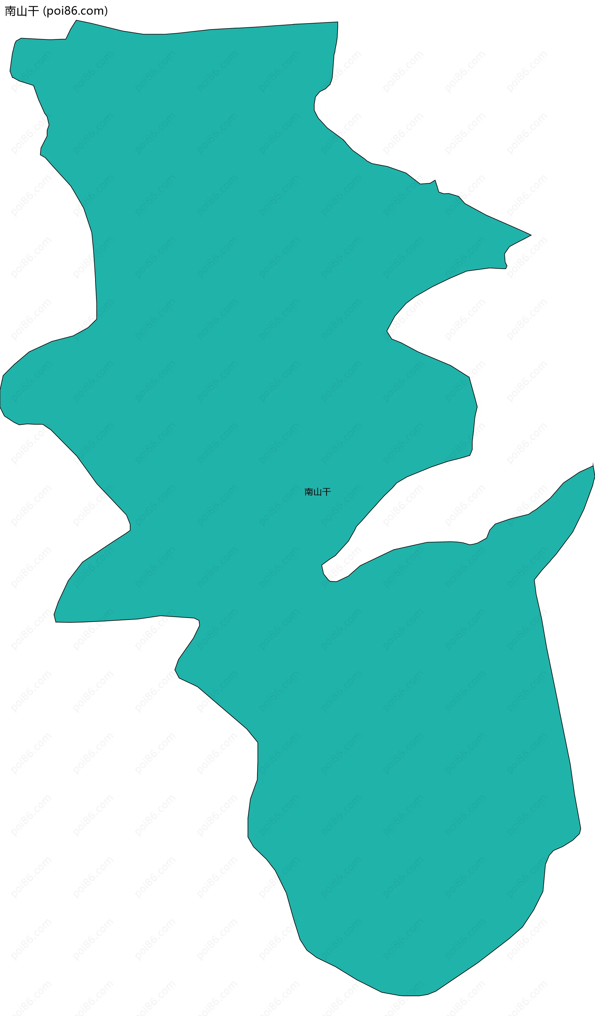 南山干边界地图