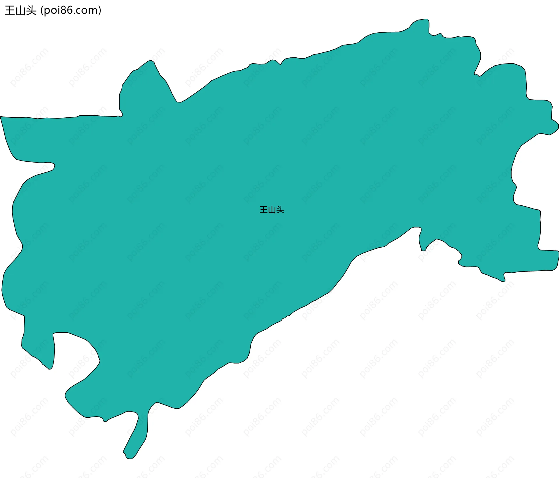 王山头边界地图