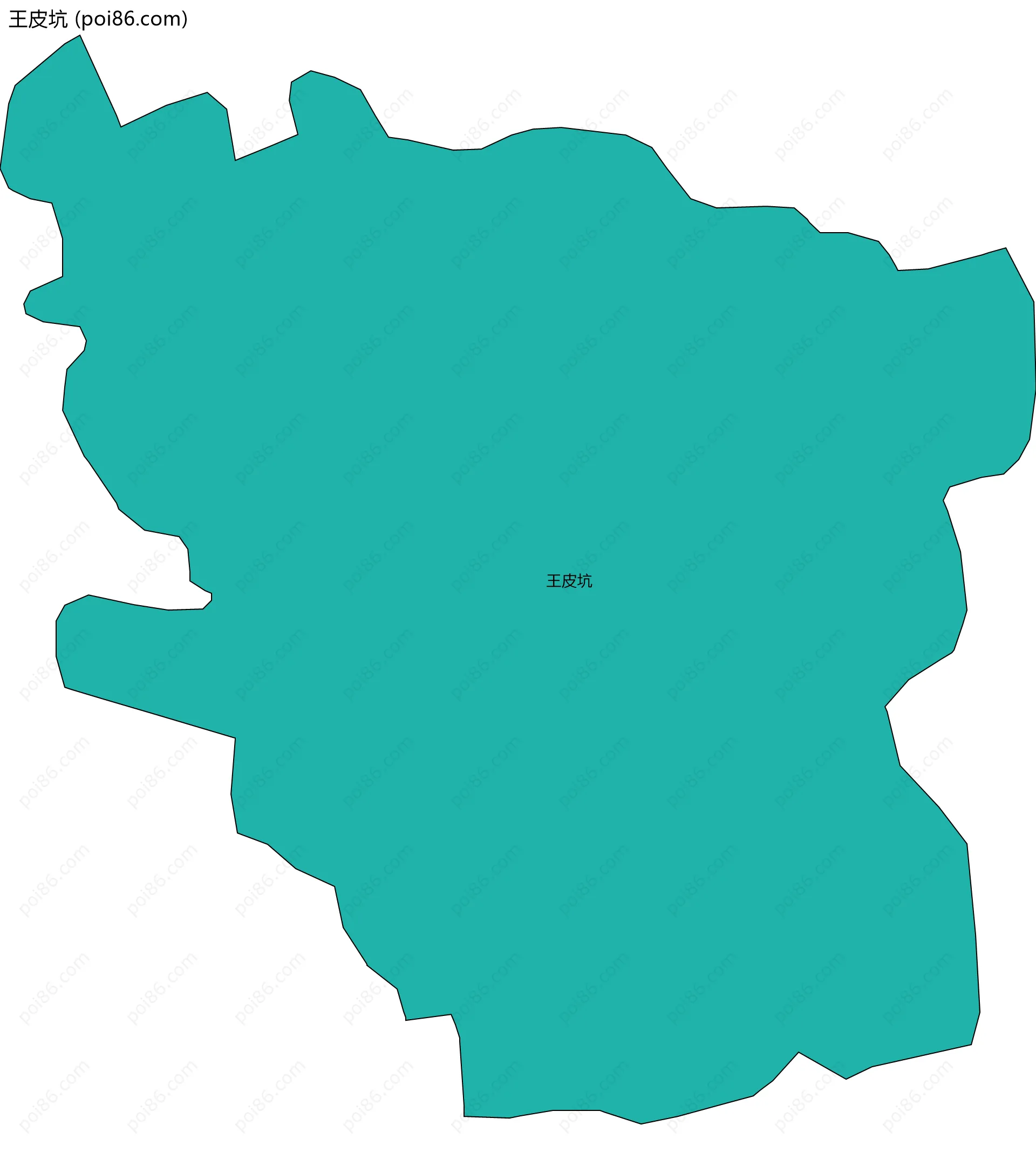 王皮坑边界地图