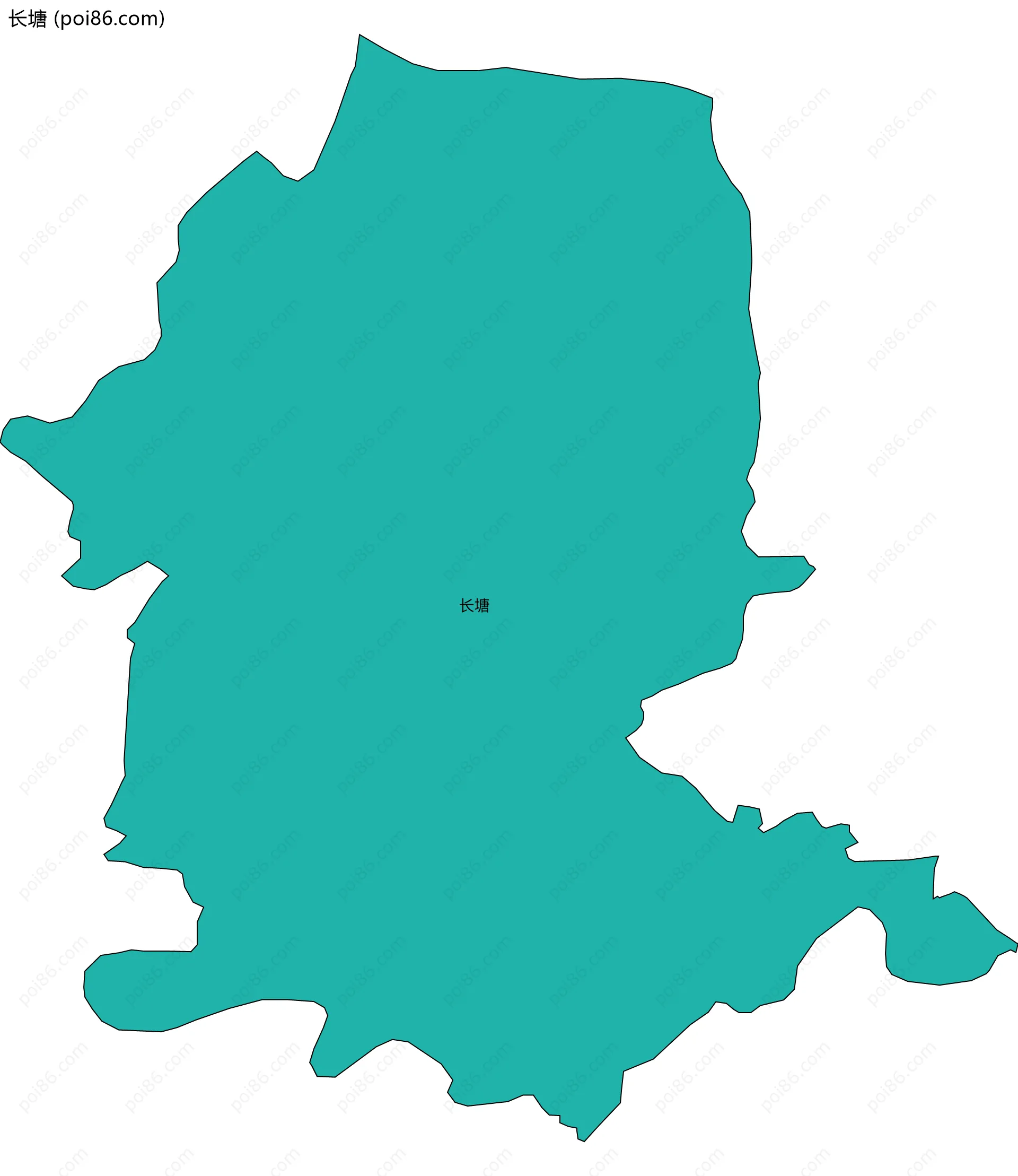长塘边界地图