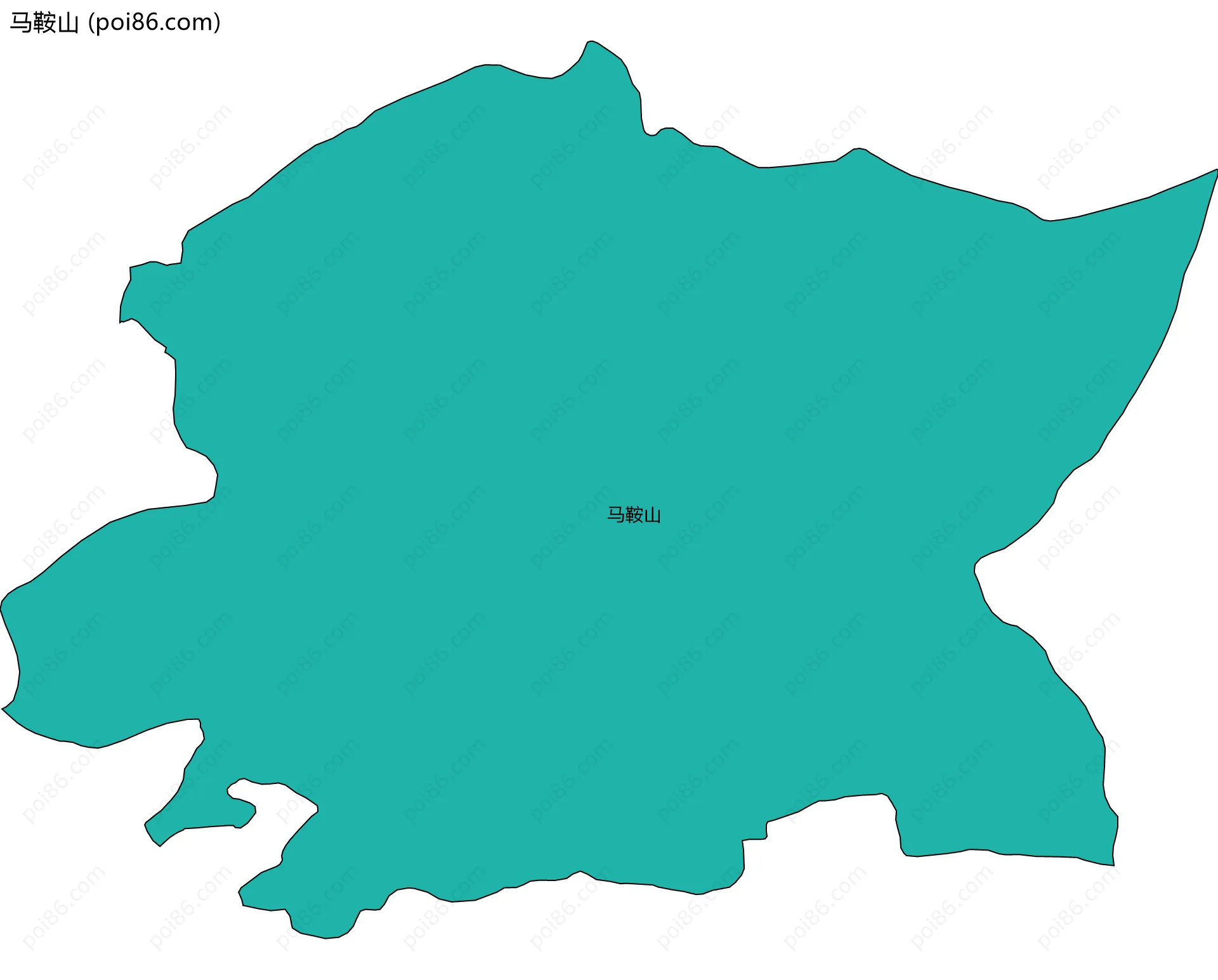 马鞍山边界地图