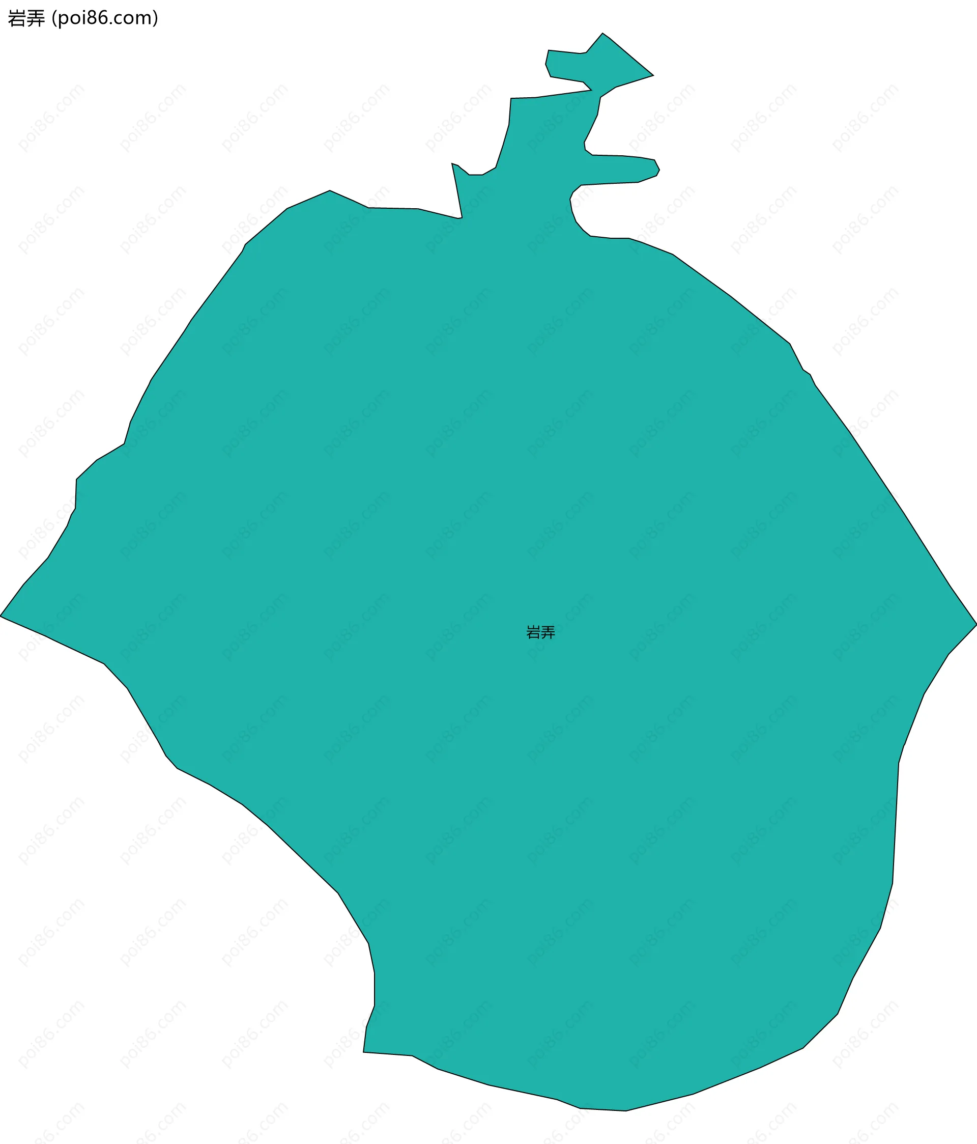 岩弄边界地图