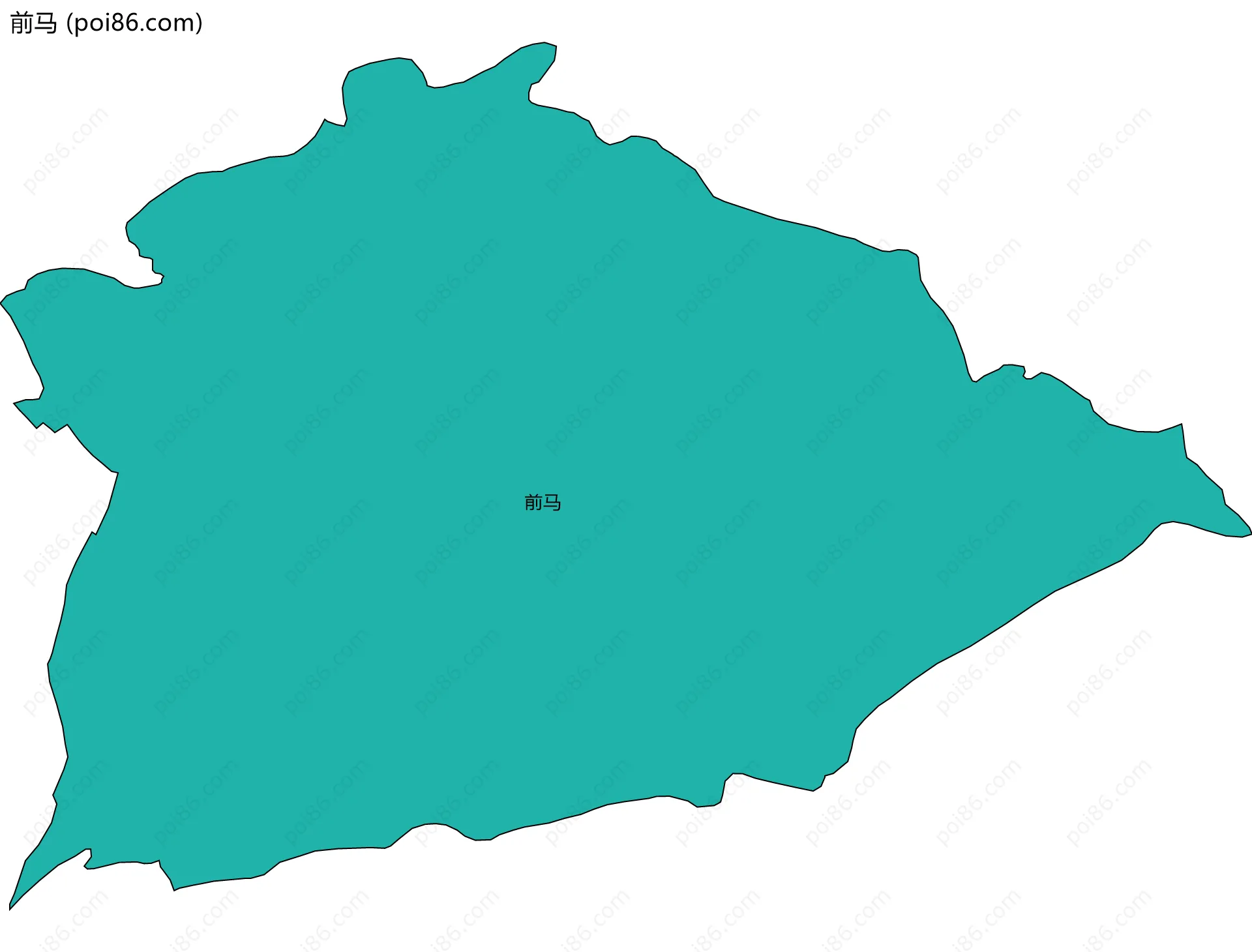 前马边界地图