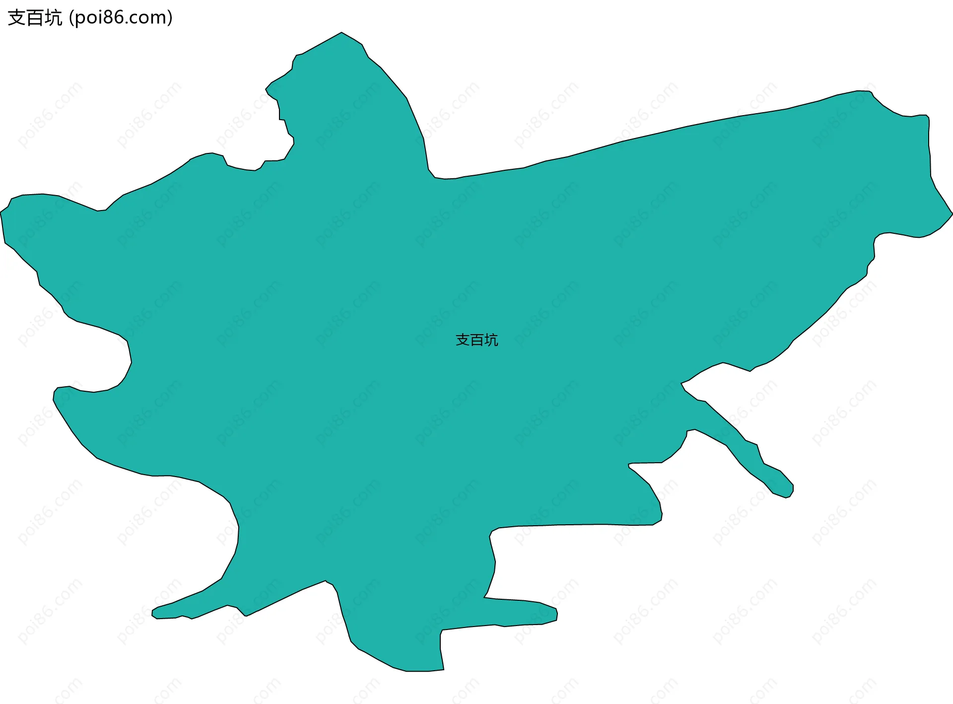 支百坑边界地图